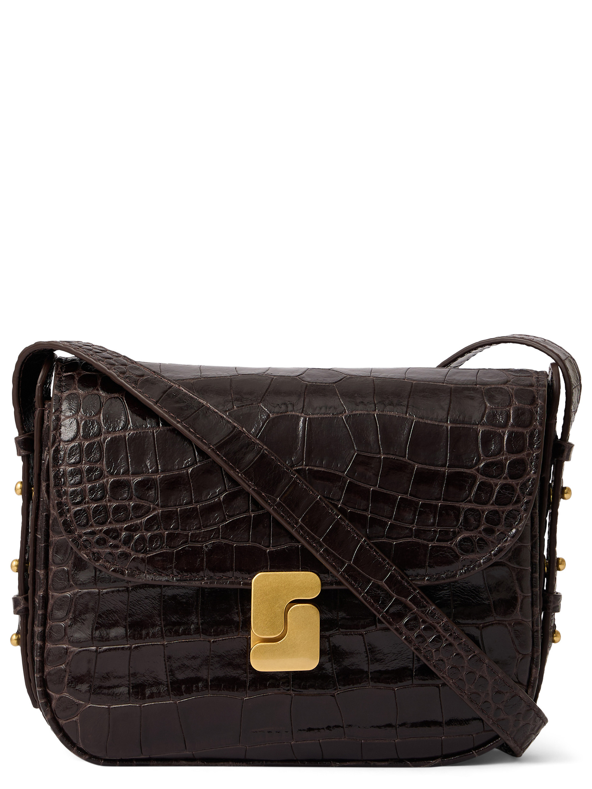 Soeur Mini bag in brown printed leather