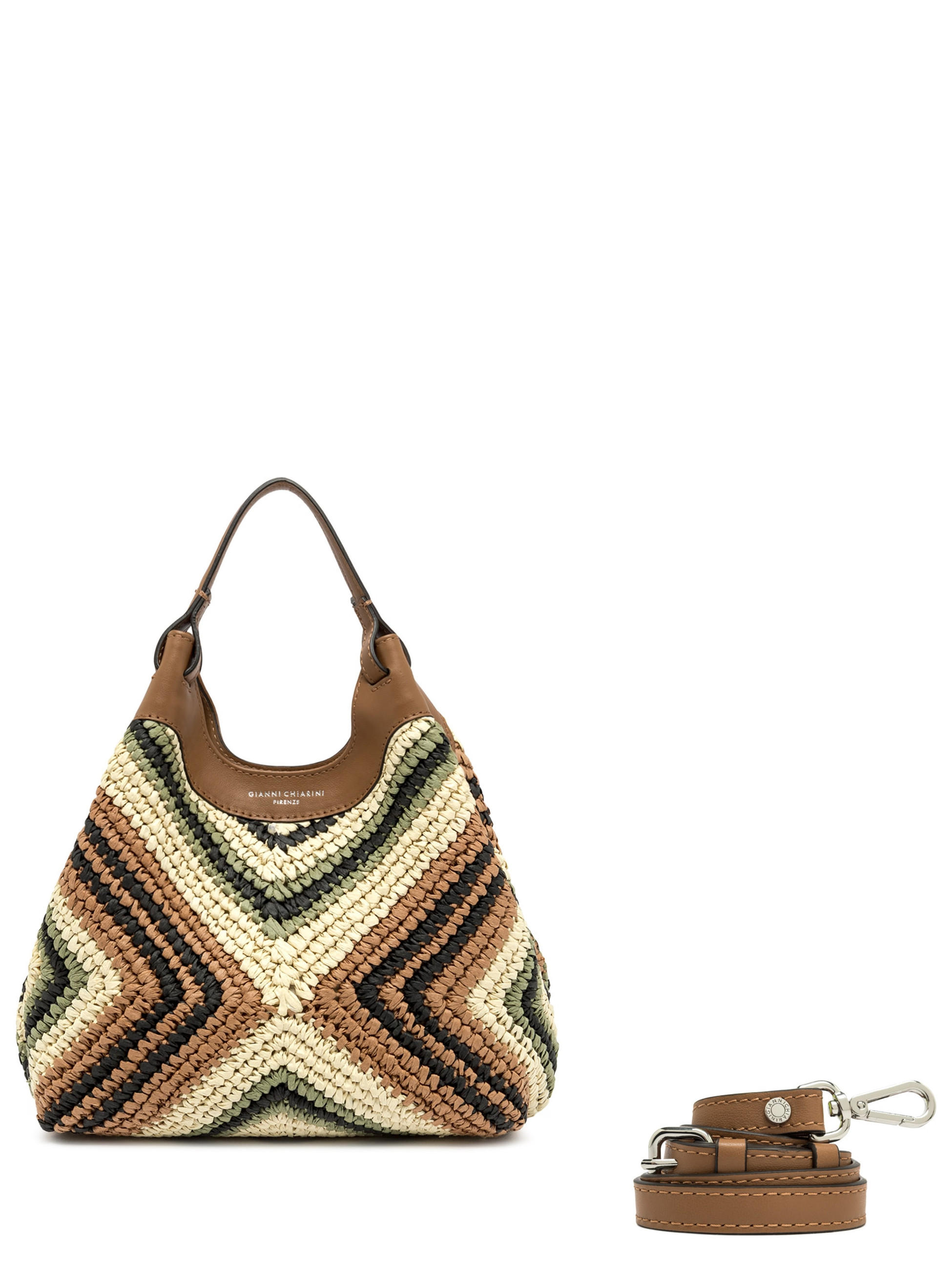 Gianni Chiarini Beige Woven Straw Bag | H-Brands