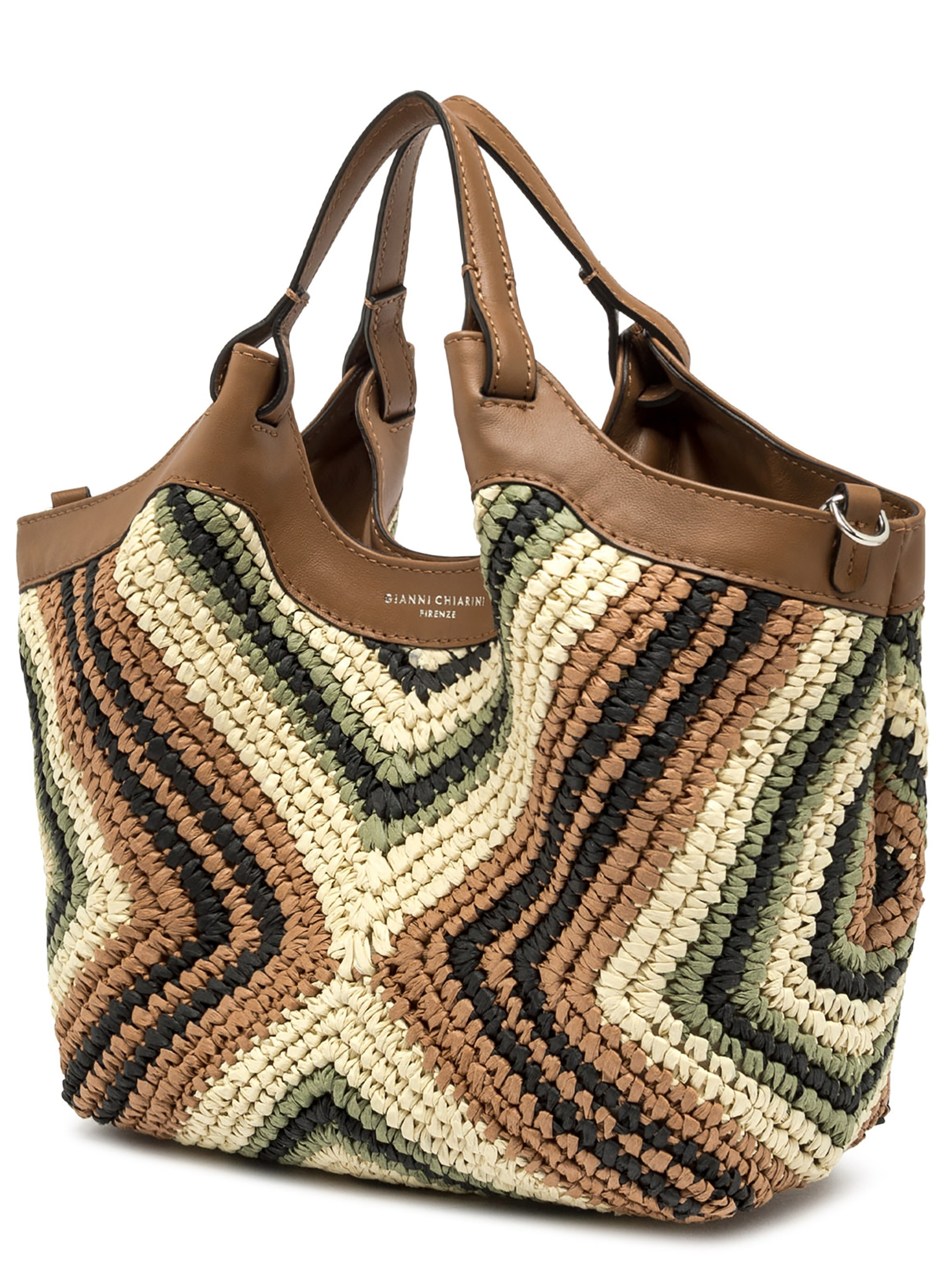 Gianni Chiarini Beige Woven Straw Bag | H-Brands