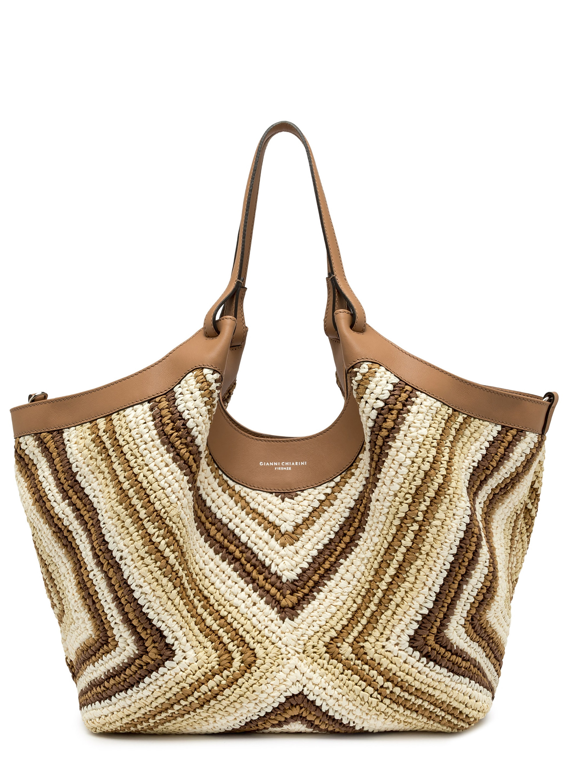 Gianni Chiarini Bag in Woven Straw and Leather | H-Brands