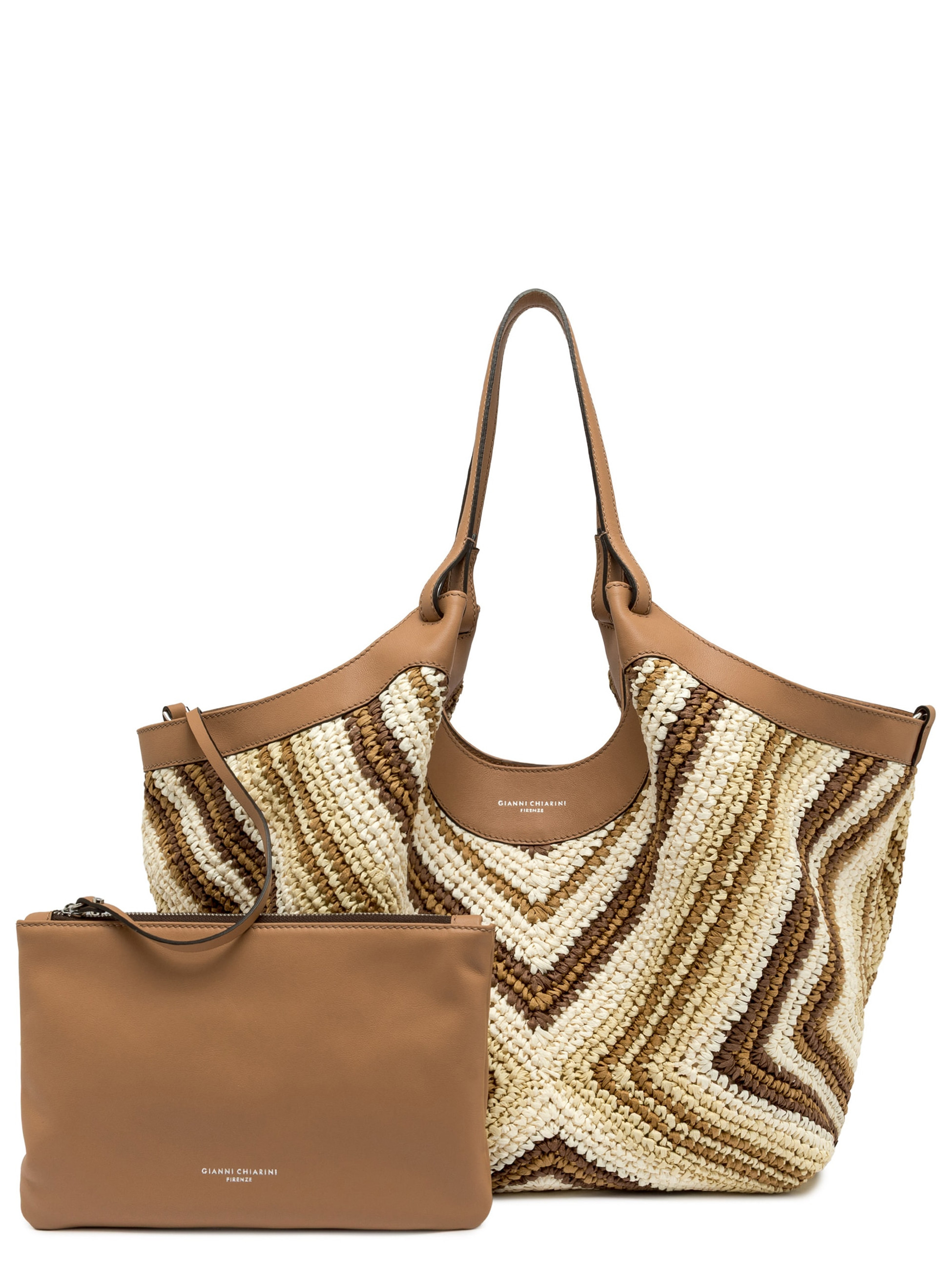 Gianni Chiarini Bag in Woven Straw and Leather | H-Brands