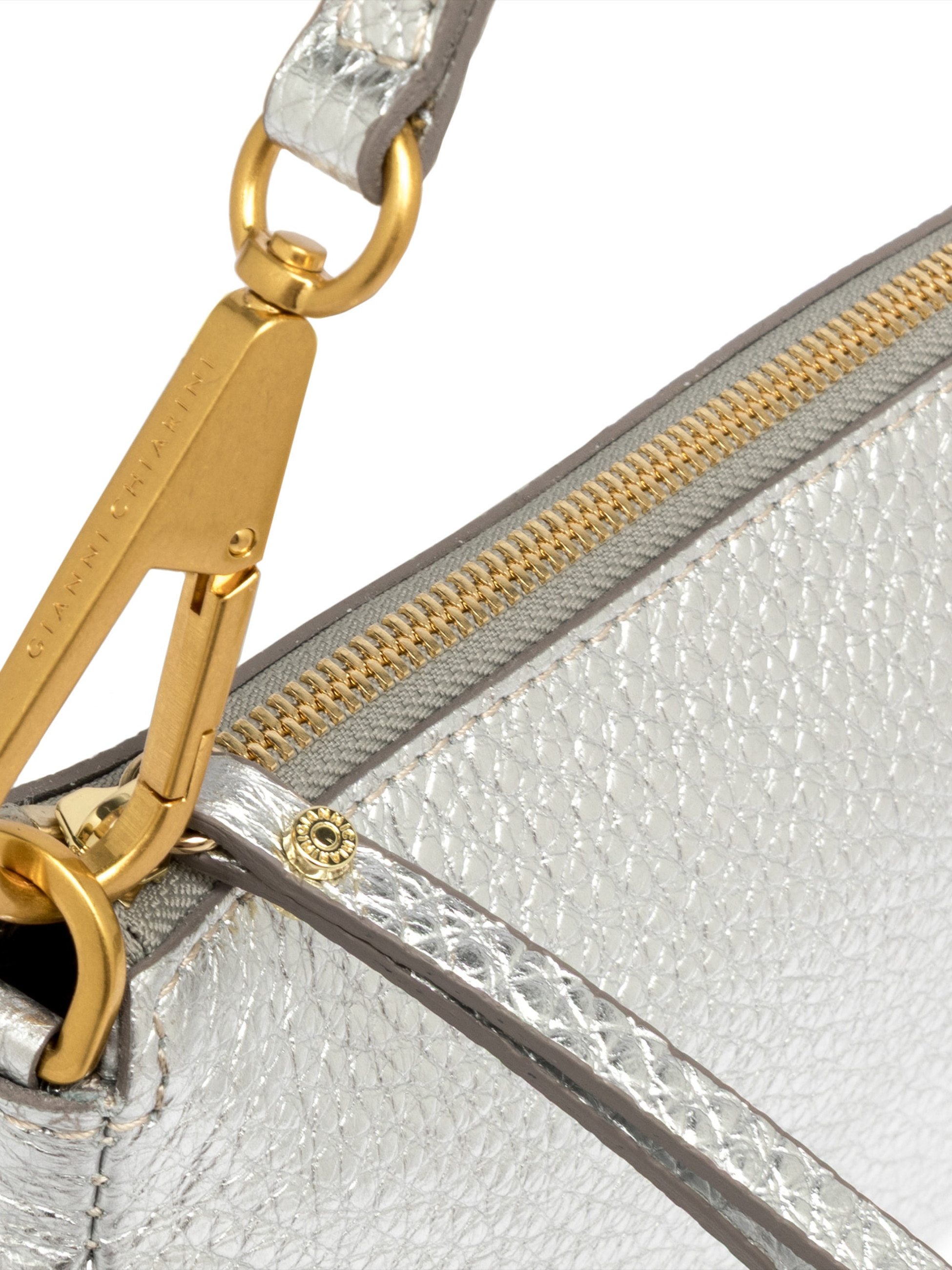 Gianni Chiarini Handbag in Silver-Colored Leather | H-Brands