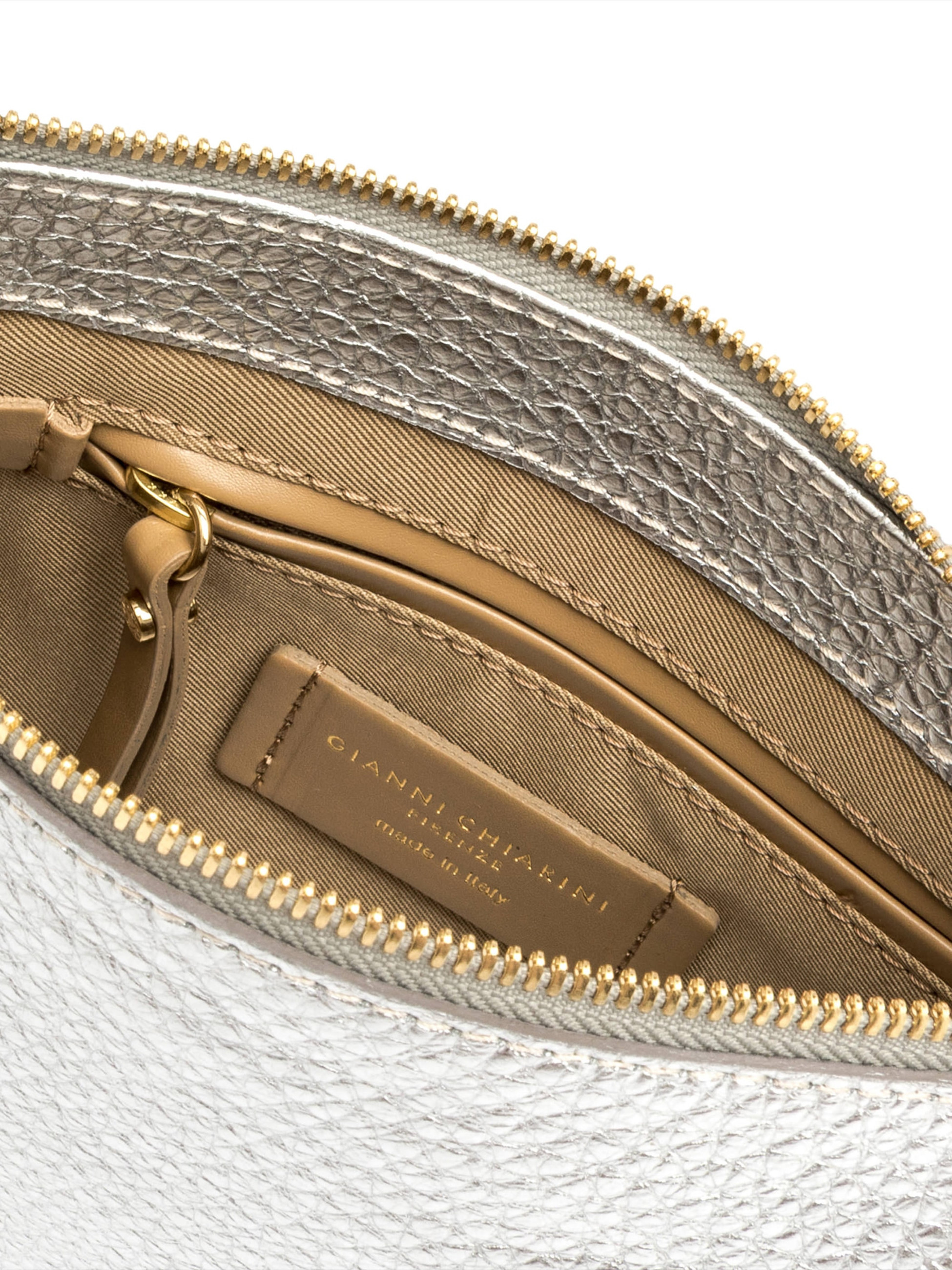 Gianni Chiarini Handbag in Silver-Colored Leather | H-Brands