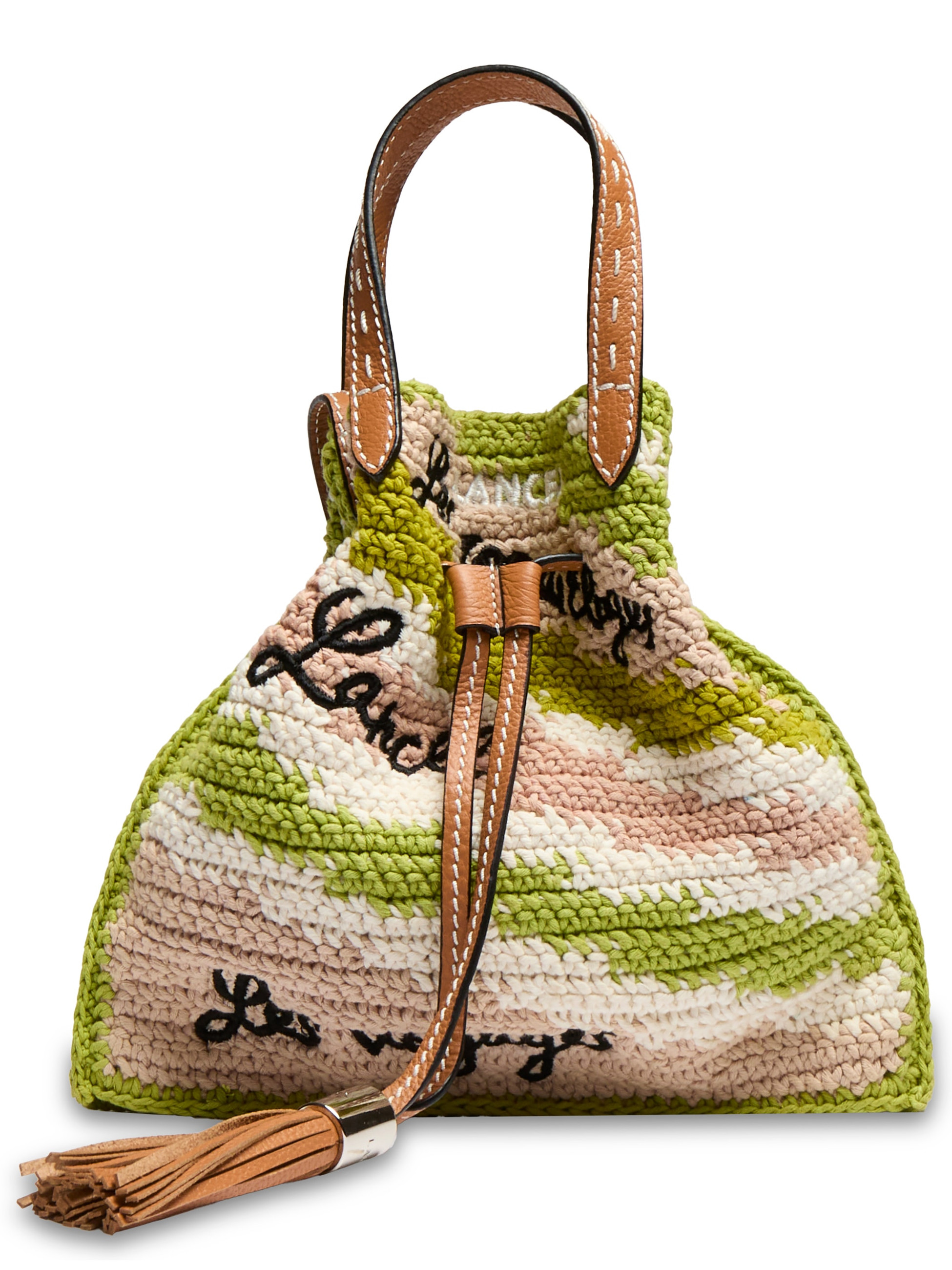 Borsa Lancel Summer Mania S in cotone verde