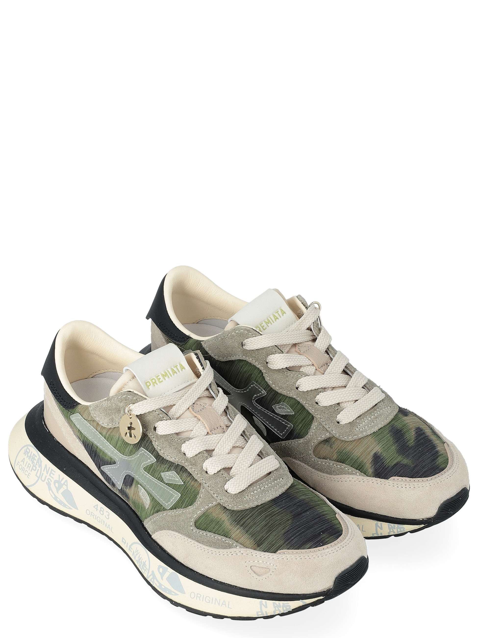Premiata 8185 Green Fabric Sneakers | H-Brands