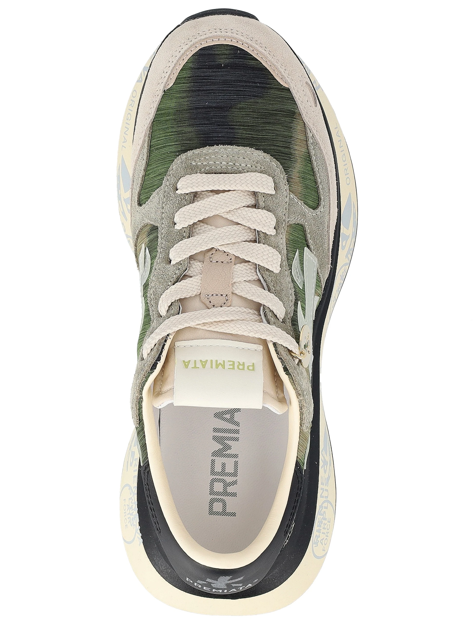 Premiata 8185 Green Fabric Sneakers | H-Brands