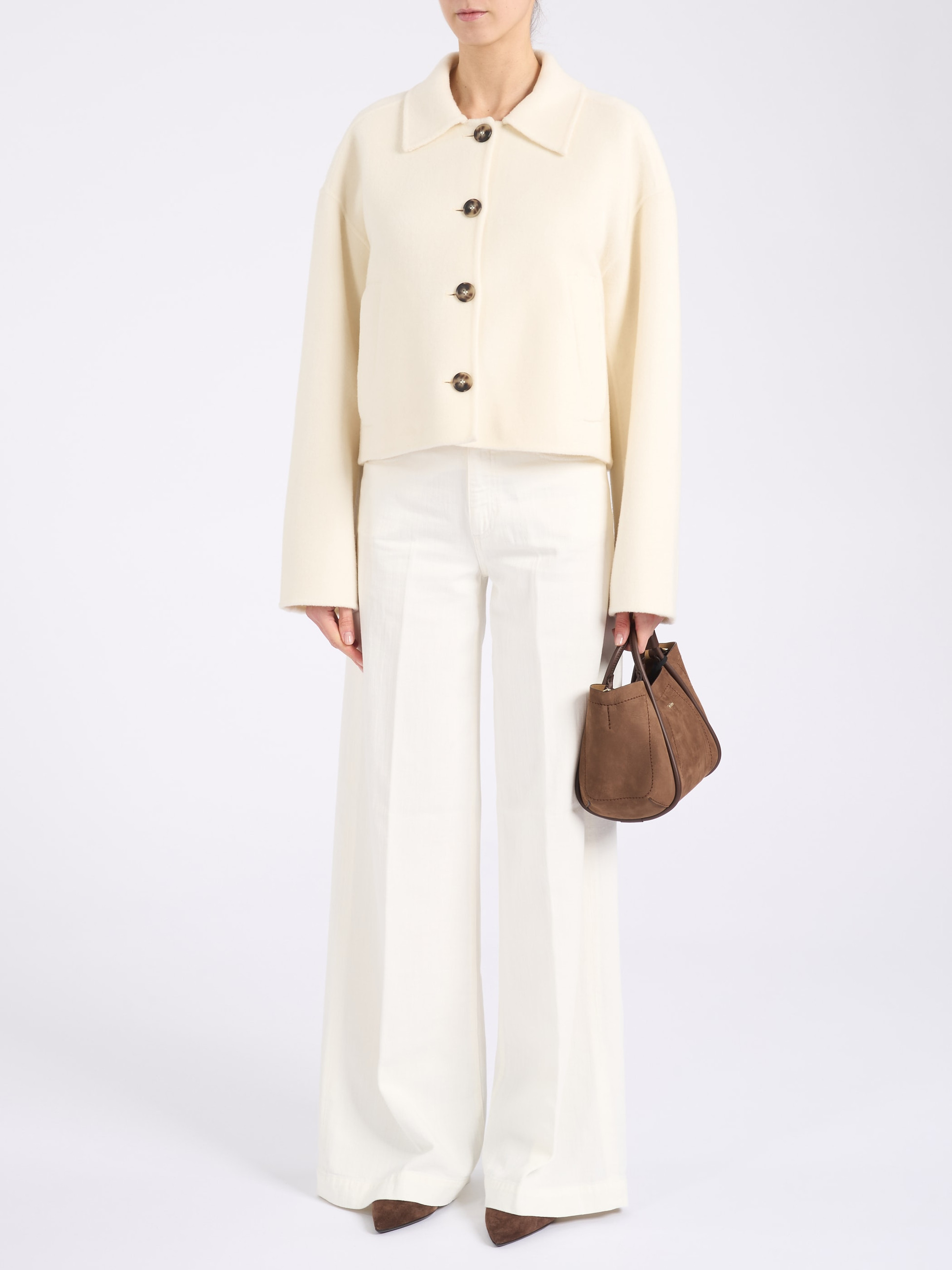 Ivy Oak Jacket in White Wool | H-Brands