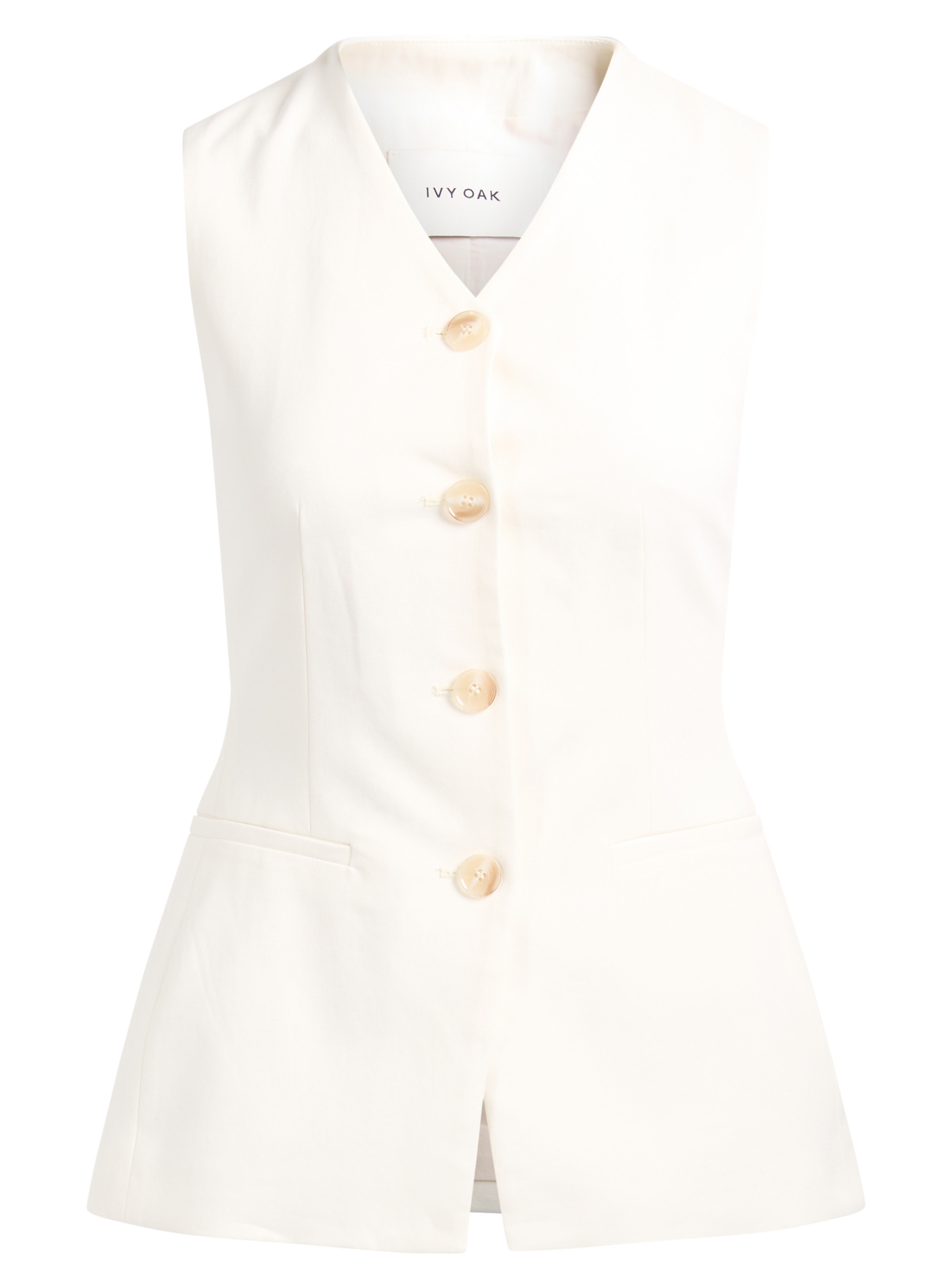 Gilet Ivy Oak Juniper Rose in cotone bianco