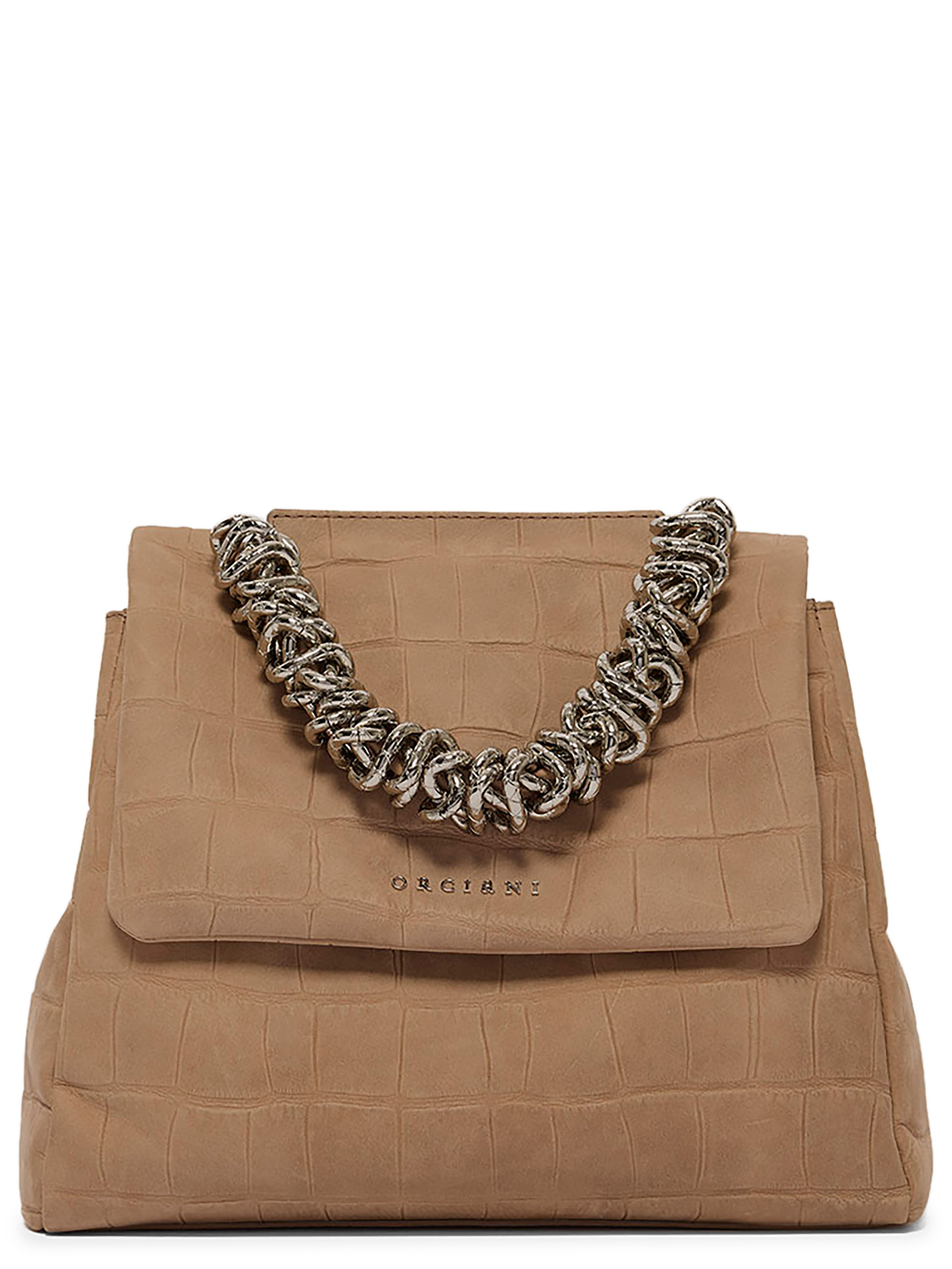 Borsa Orciani Sveva Twilight Small in nabuck biscotto