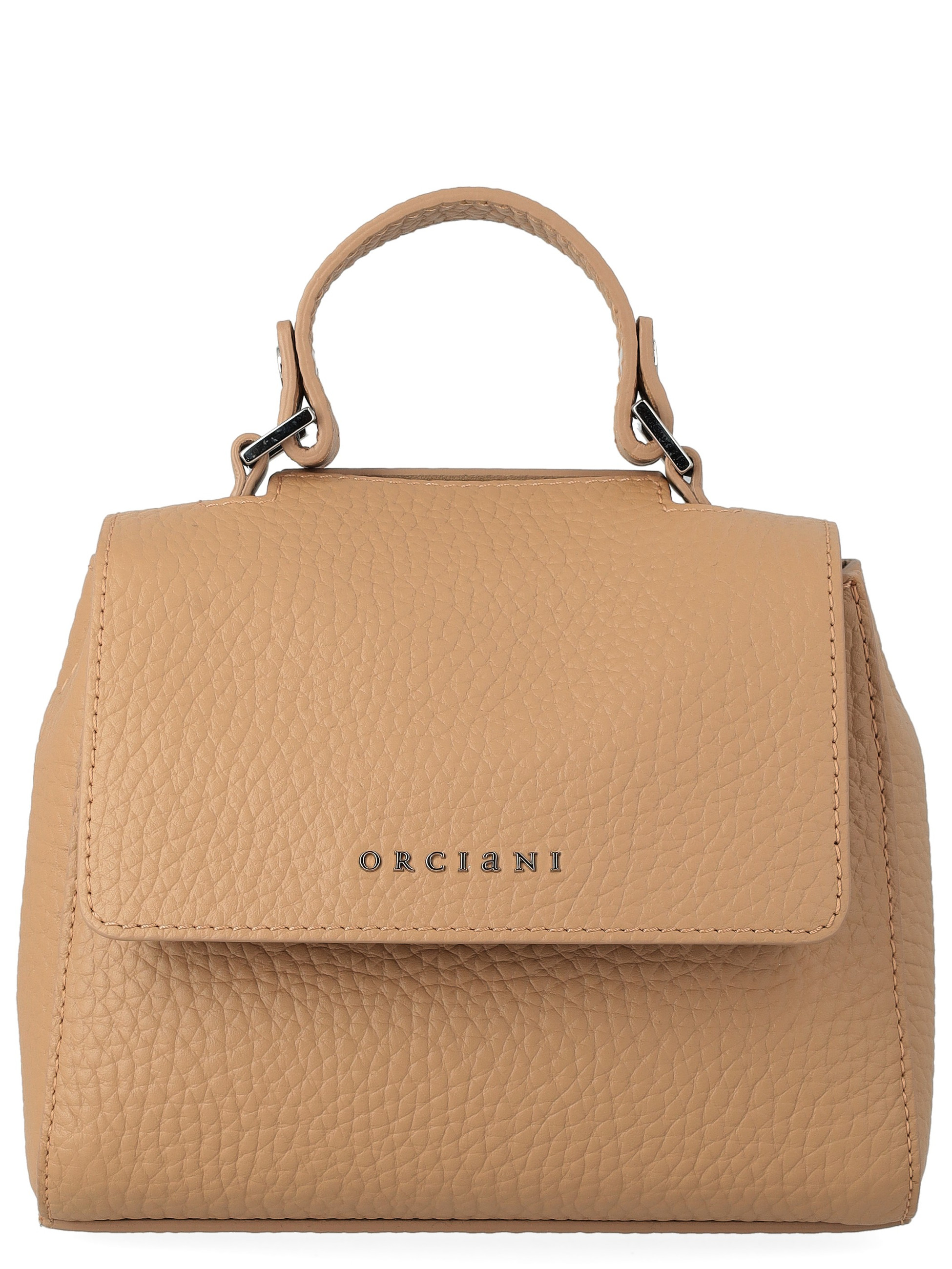 Borsa Orciani Sveva Soft Mini in pelle color biscotto
