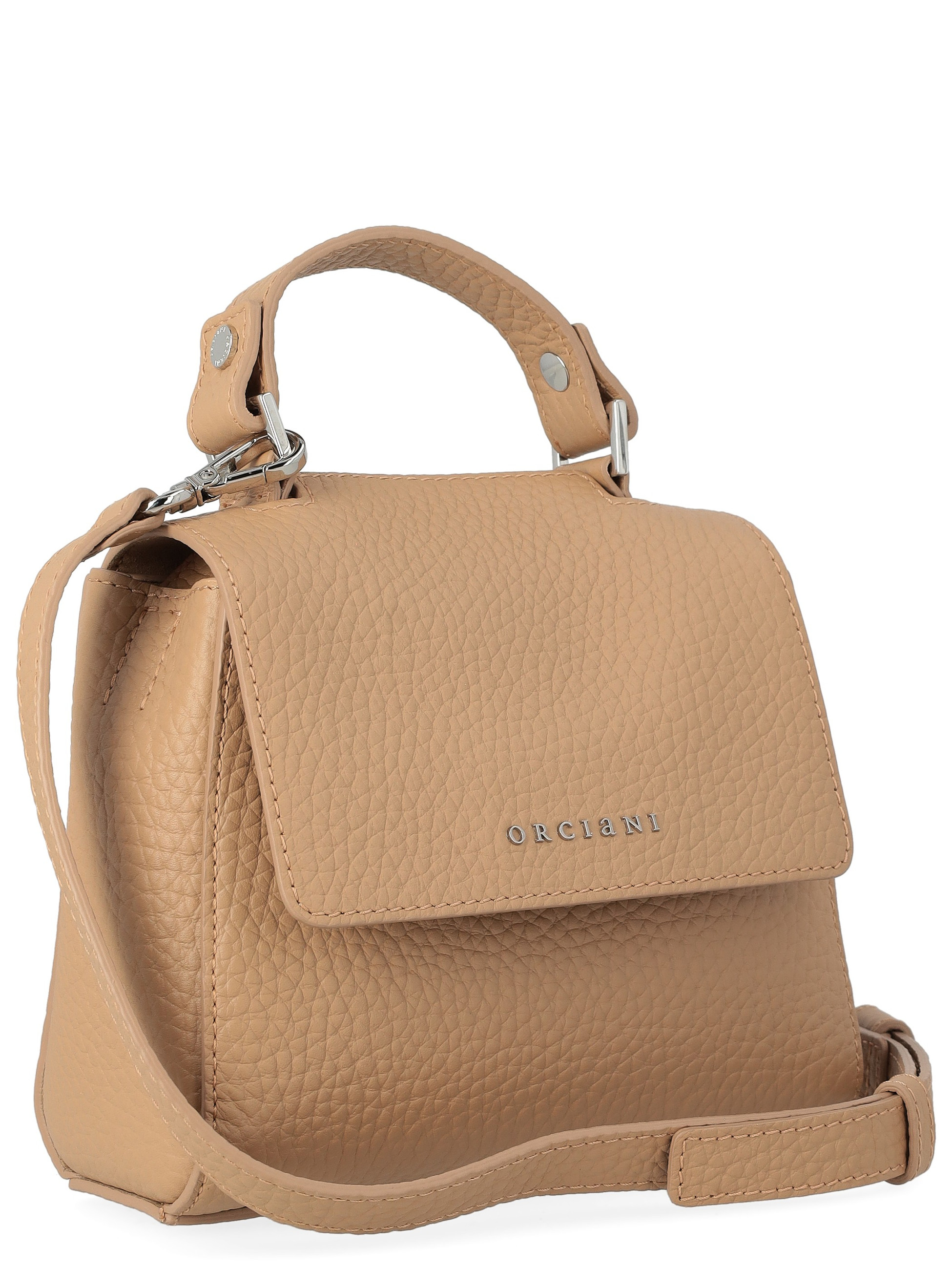 Orciani Soft Mini Bag in biscuit-colored leather | H-Brands