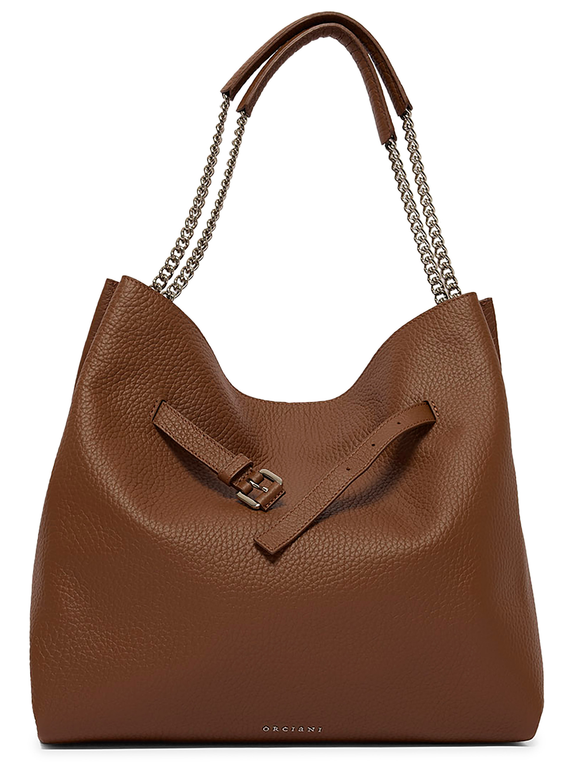 Borsa Orciani Venus Hobo Soft in pelle martellata marrone