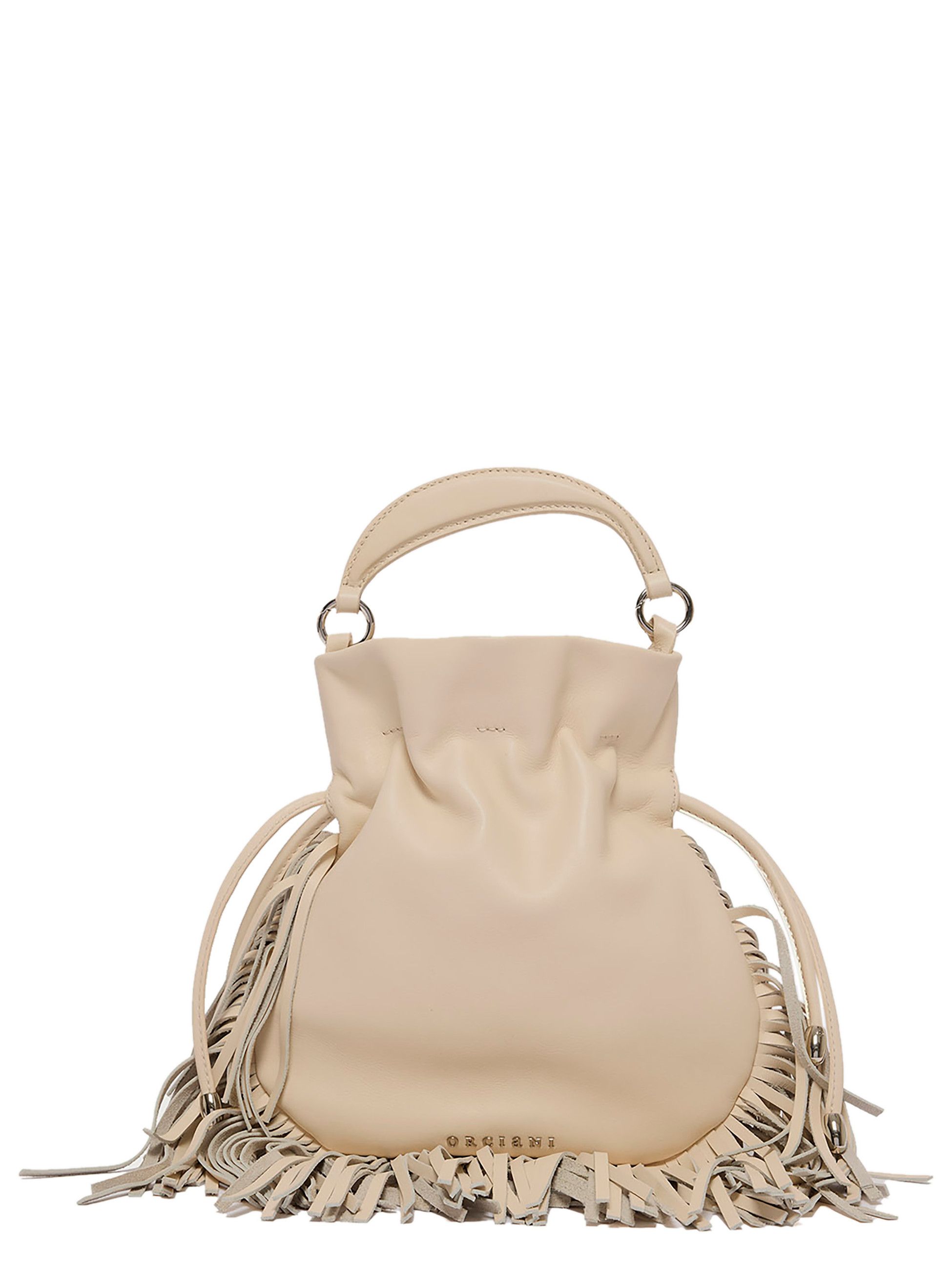 Borsa Orciani Juice Jungle in pelle color burro