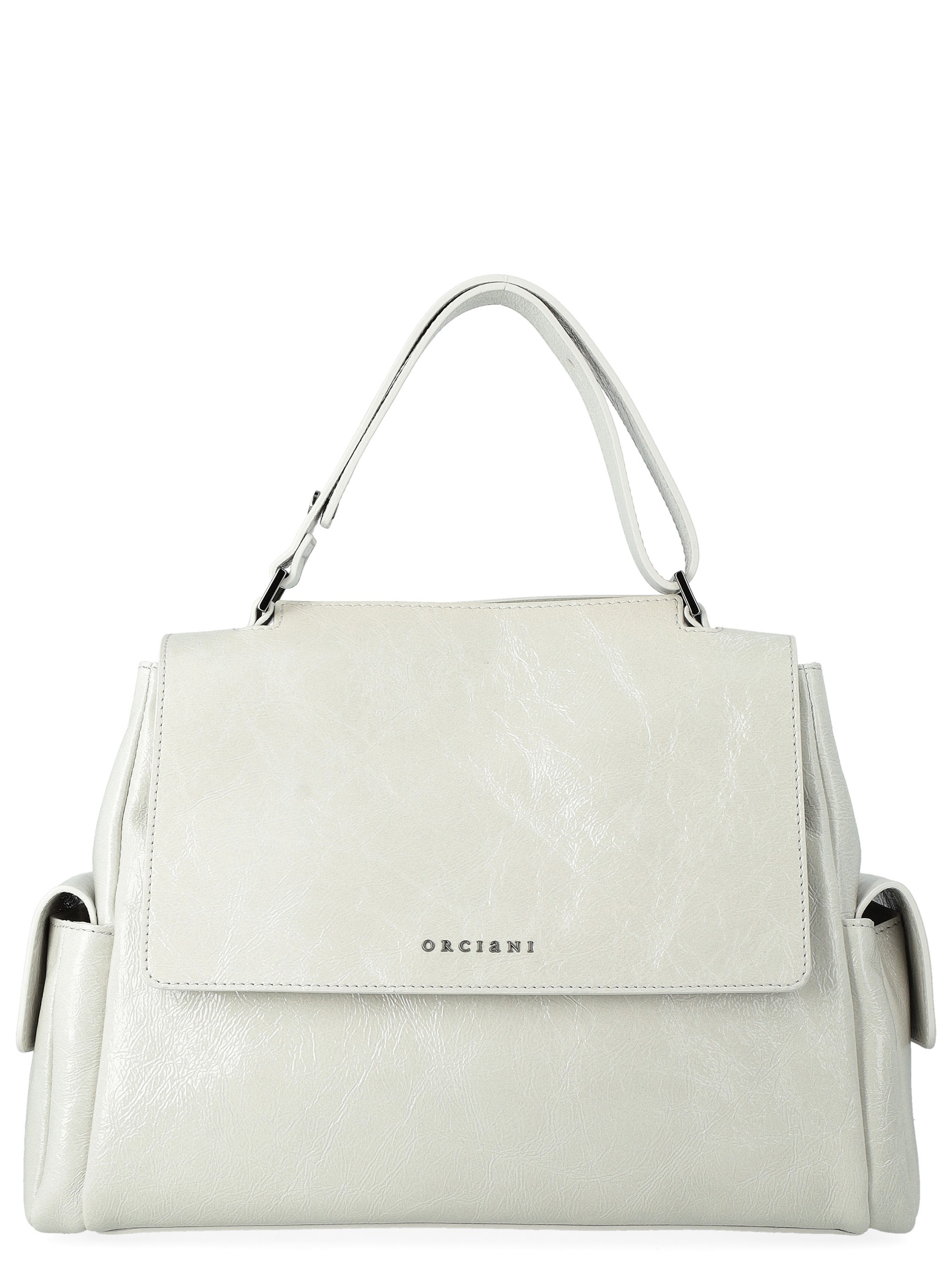 Borsa Orciani Sveva Stark Midi in pelle color gesso