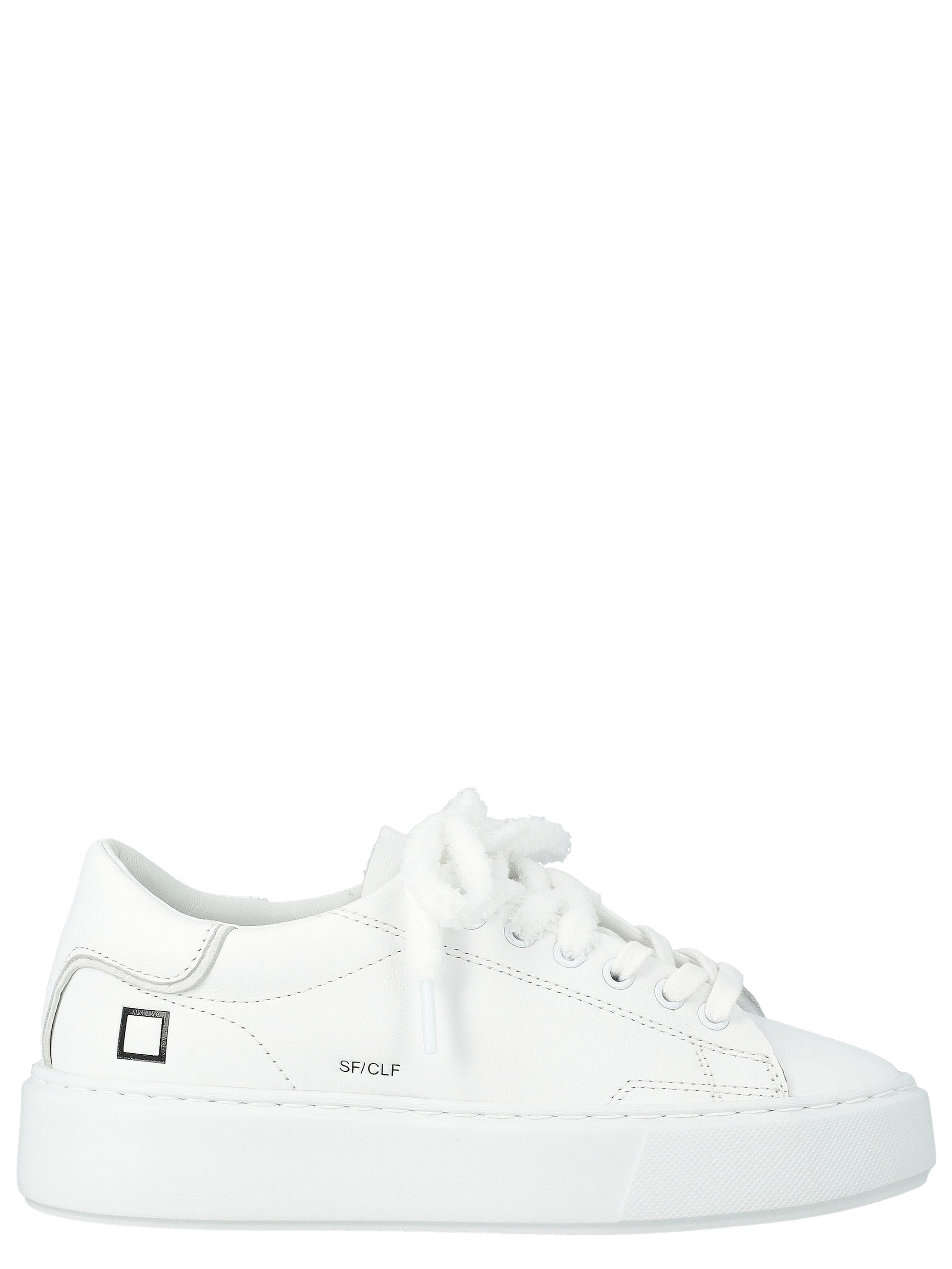 Zapatilla D.A.T.E. en piel blanca y negra 