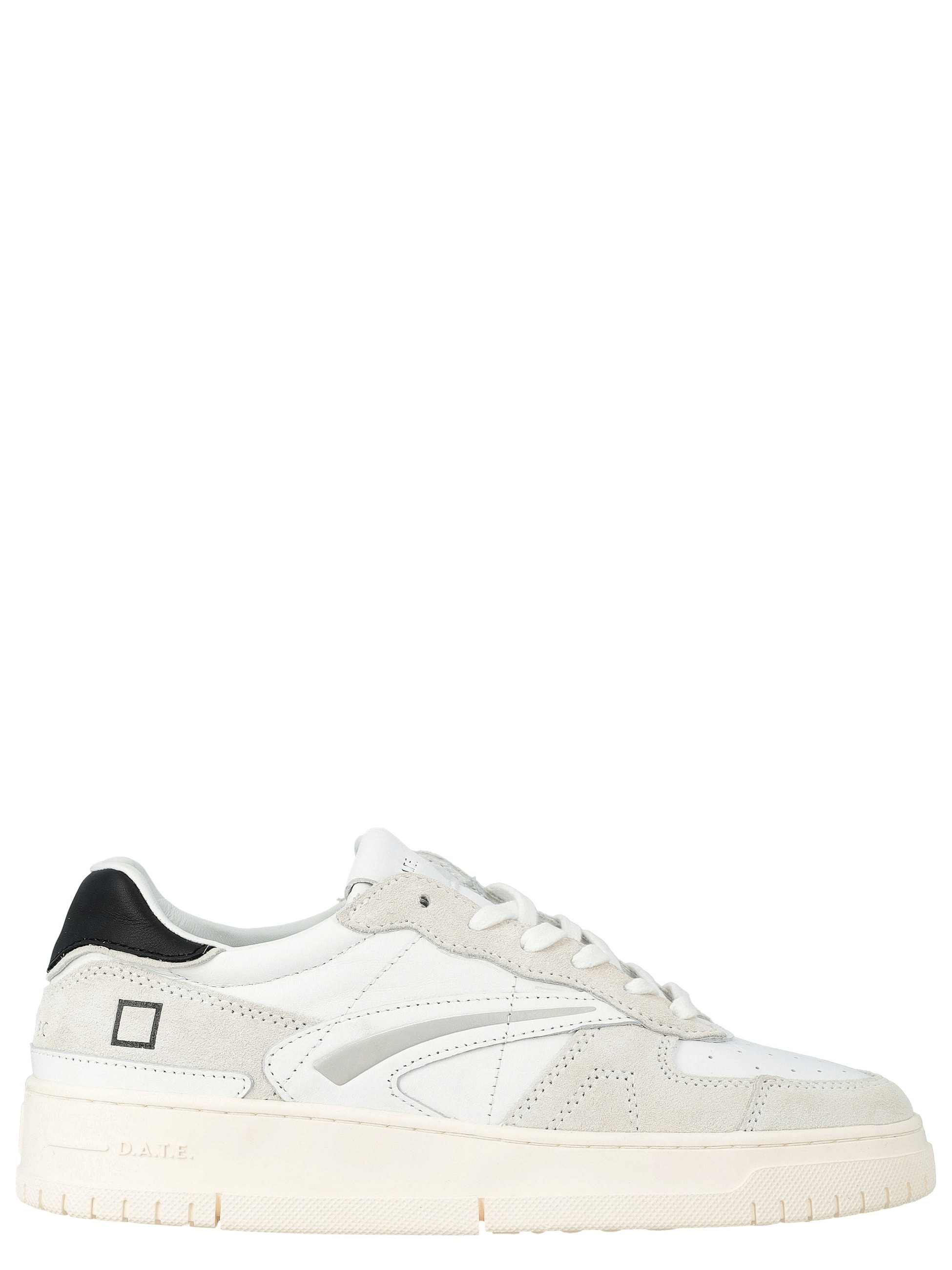 Sneaker D.A.T.E. Pure Basic aus schwarzem und weißem Leder