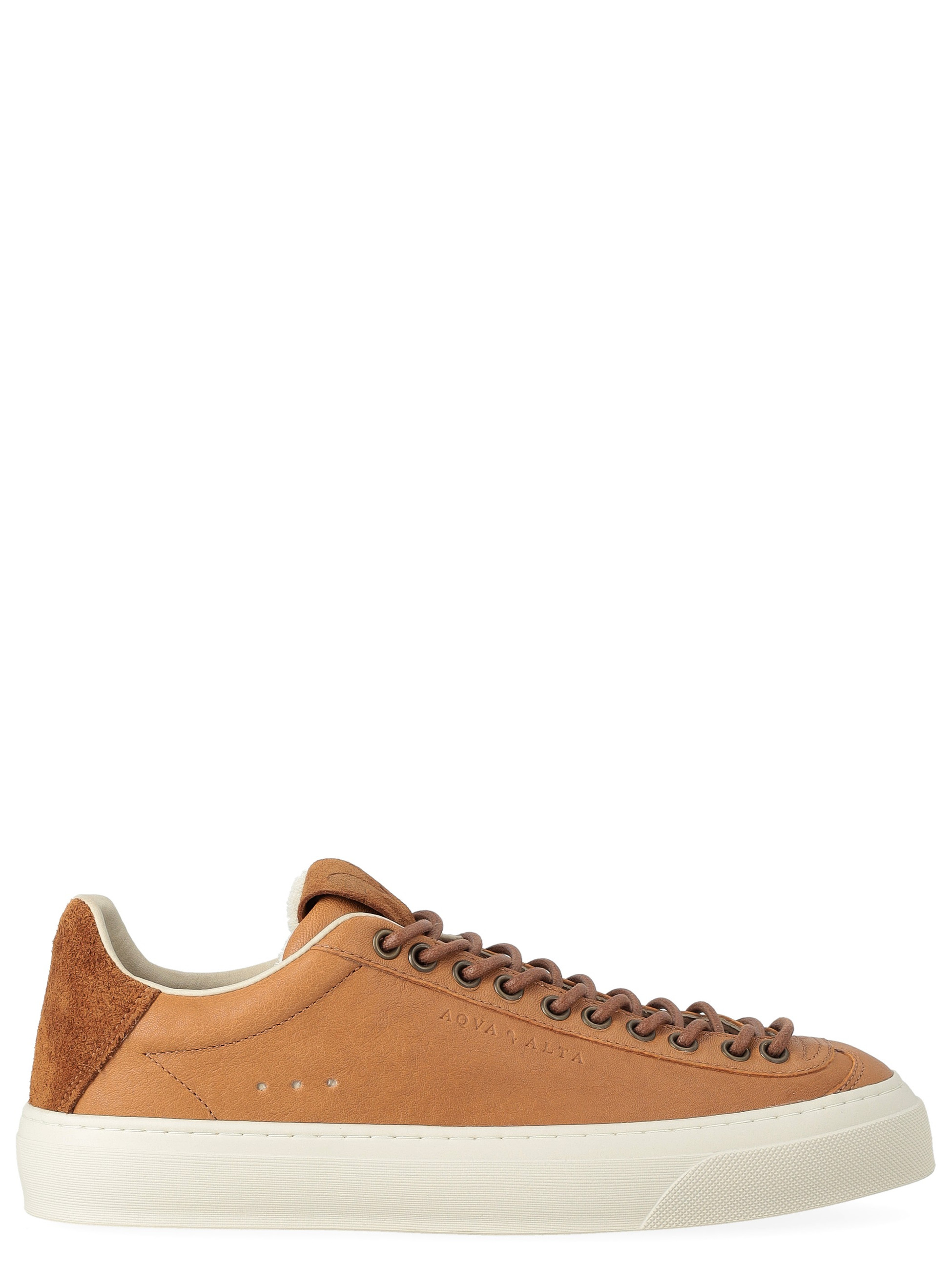 Sneaker Aqua Alta in pelle e suede cognac