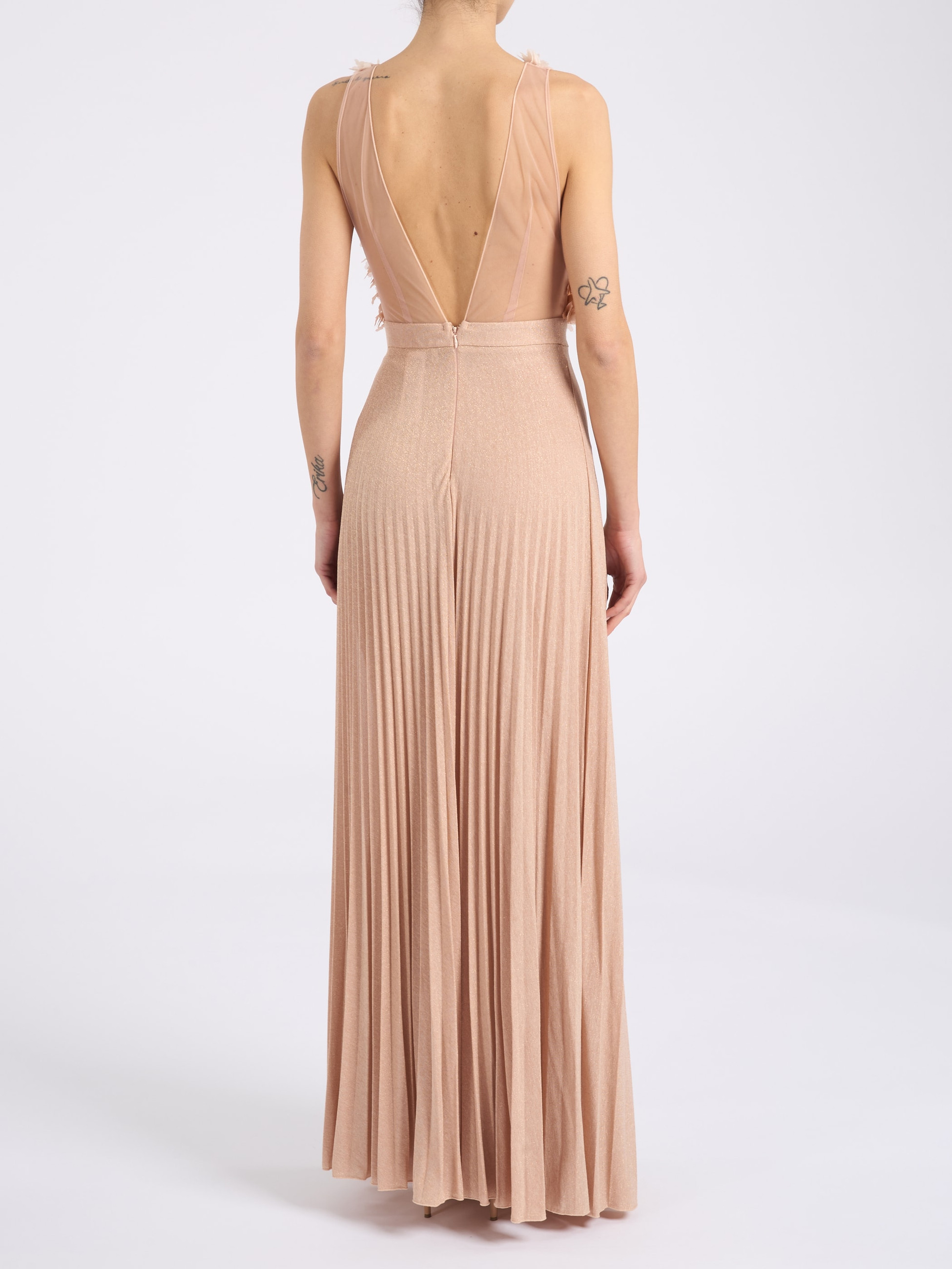 Elisabetta Franchi nude-colored Elisabetta Franchi red carpet dress |  H-Brands