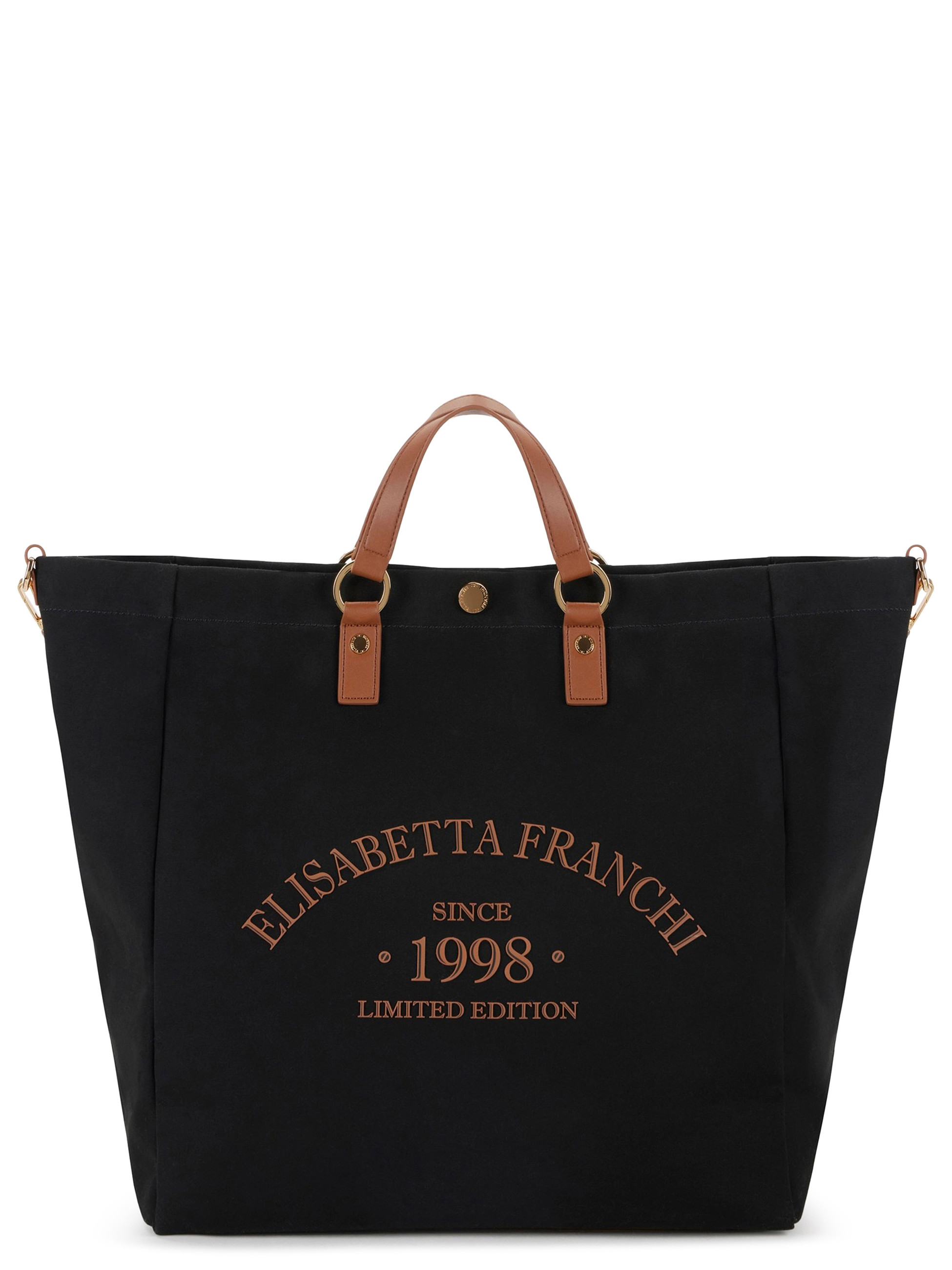 Borsa Elisabetta Franchi Tote in canvas nera