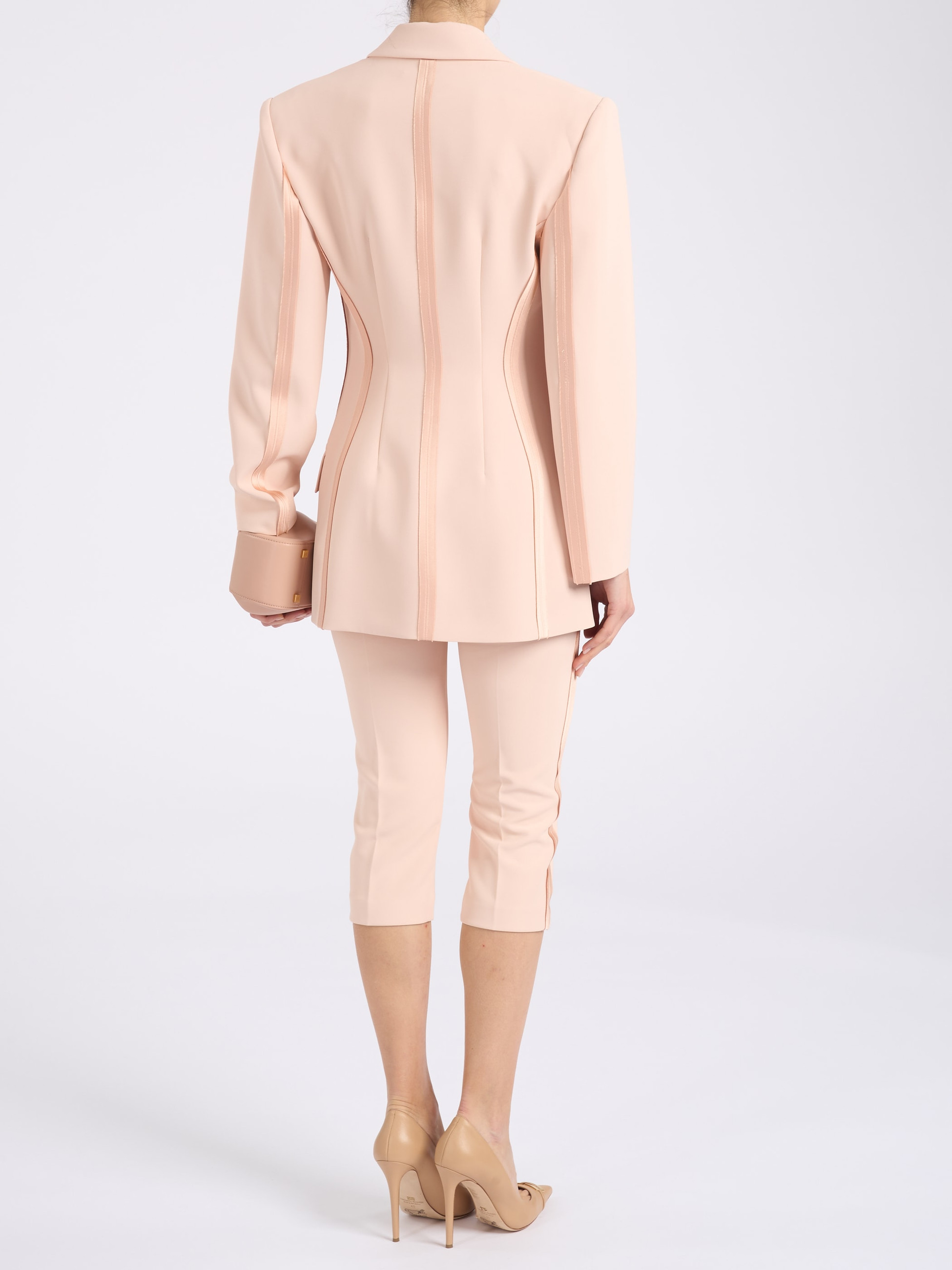 ELISABETTA FRANCHI ピンク ジャケット 40 S Elisabetta Franchi jacket Elisabetta Franchi nude crepe | H-Brands