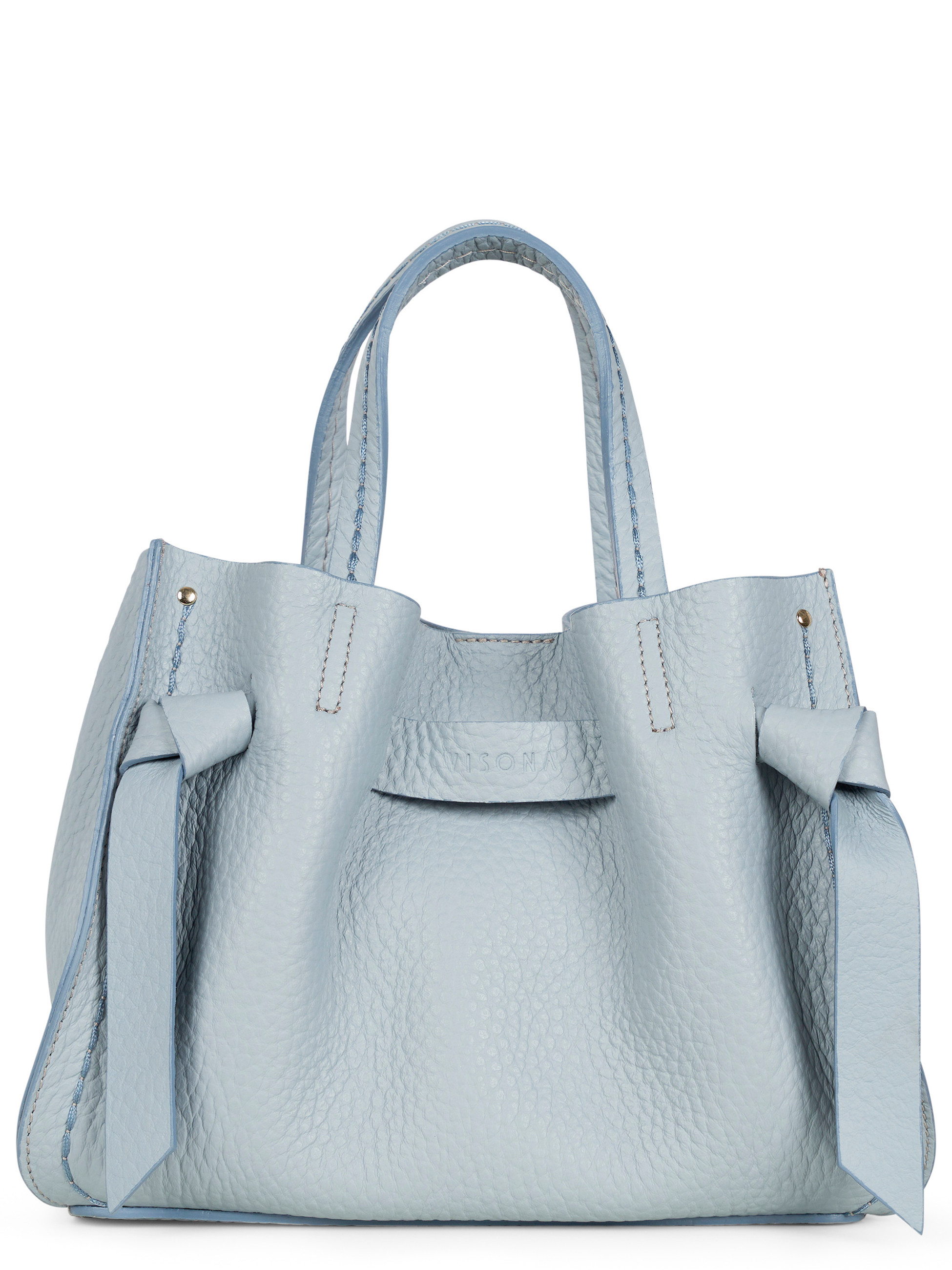 Borsa Visonà Vittoria in morbida pelle azzurra | H-Brands