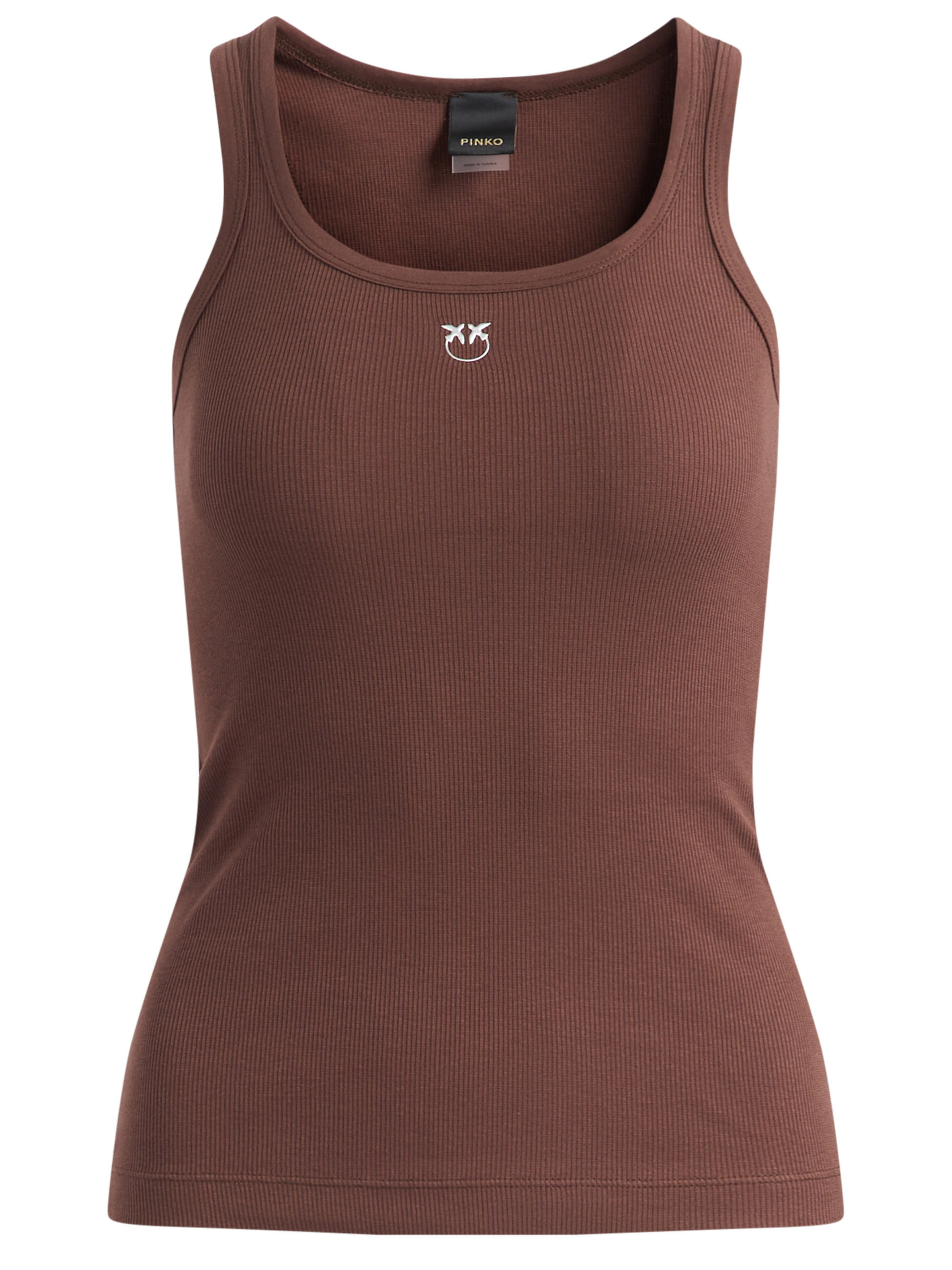 Canotta Pinko Calcola in cotone marrone