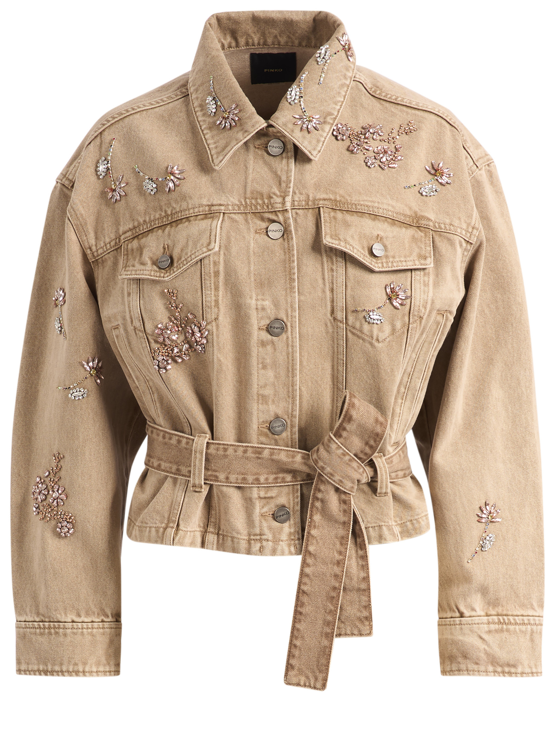 Pinko Jacket in Beige Denim | H-Brands