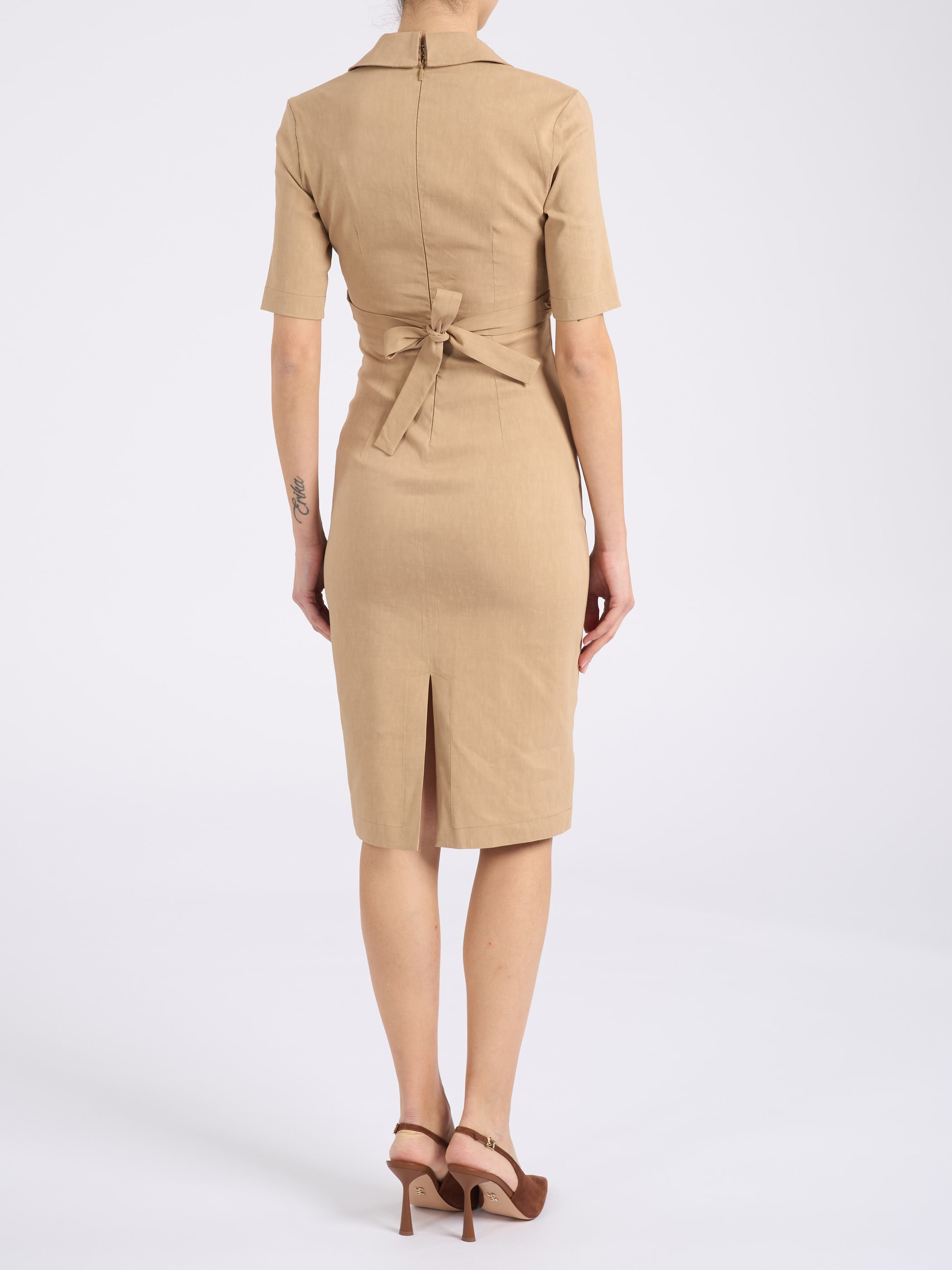pinko dress Animal Print Cotton Cut-Out Dress Pinko