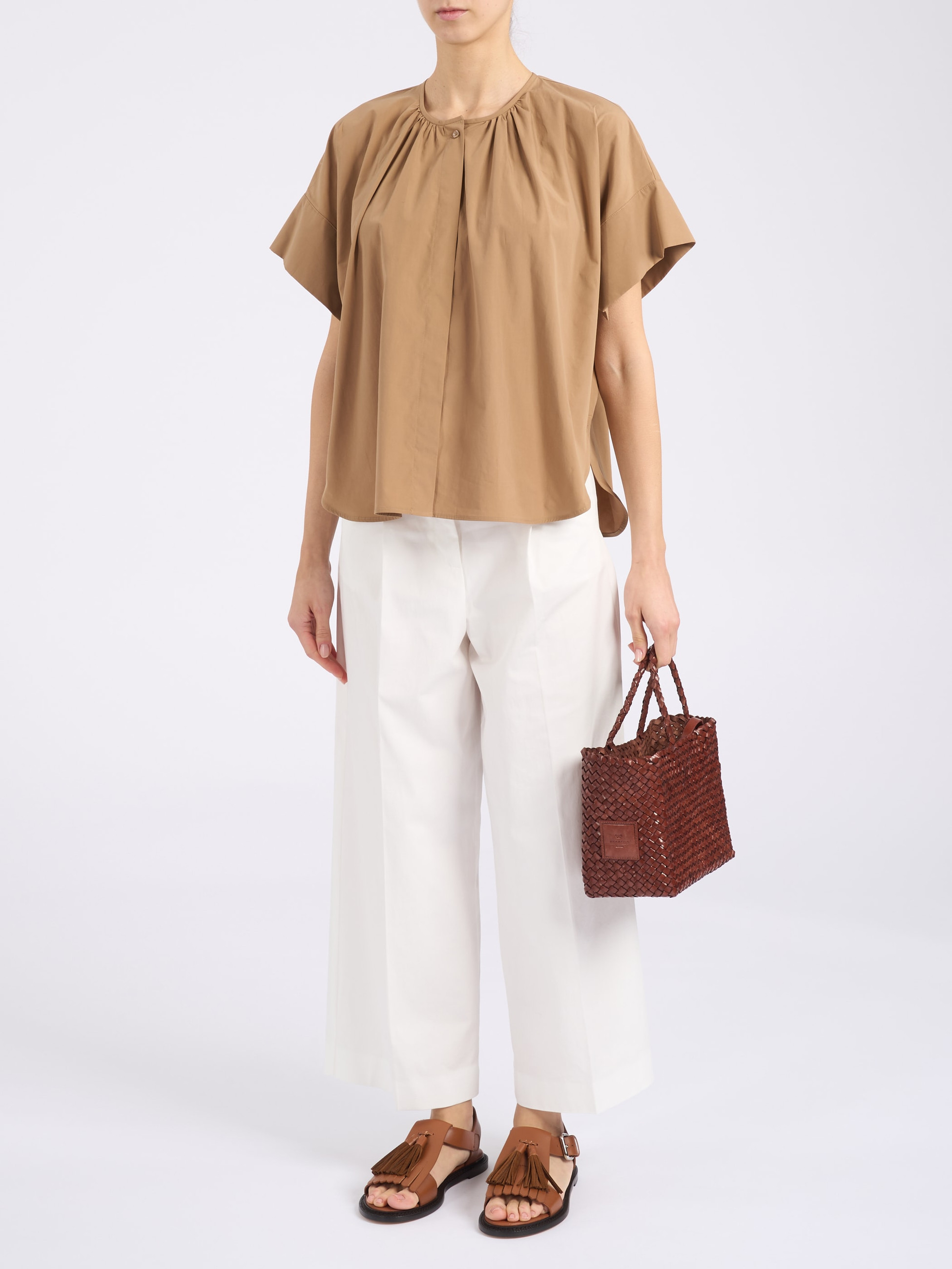 Max Mara Weekend Wkaorli Leather Bag in Tan | H-Brands