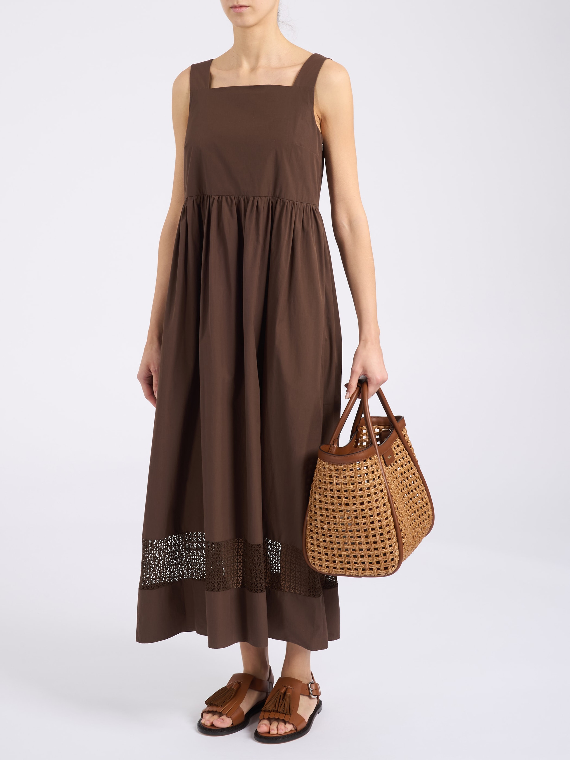 Weekend Max Mara Sandals in Camel Leather | H-Brands