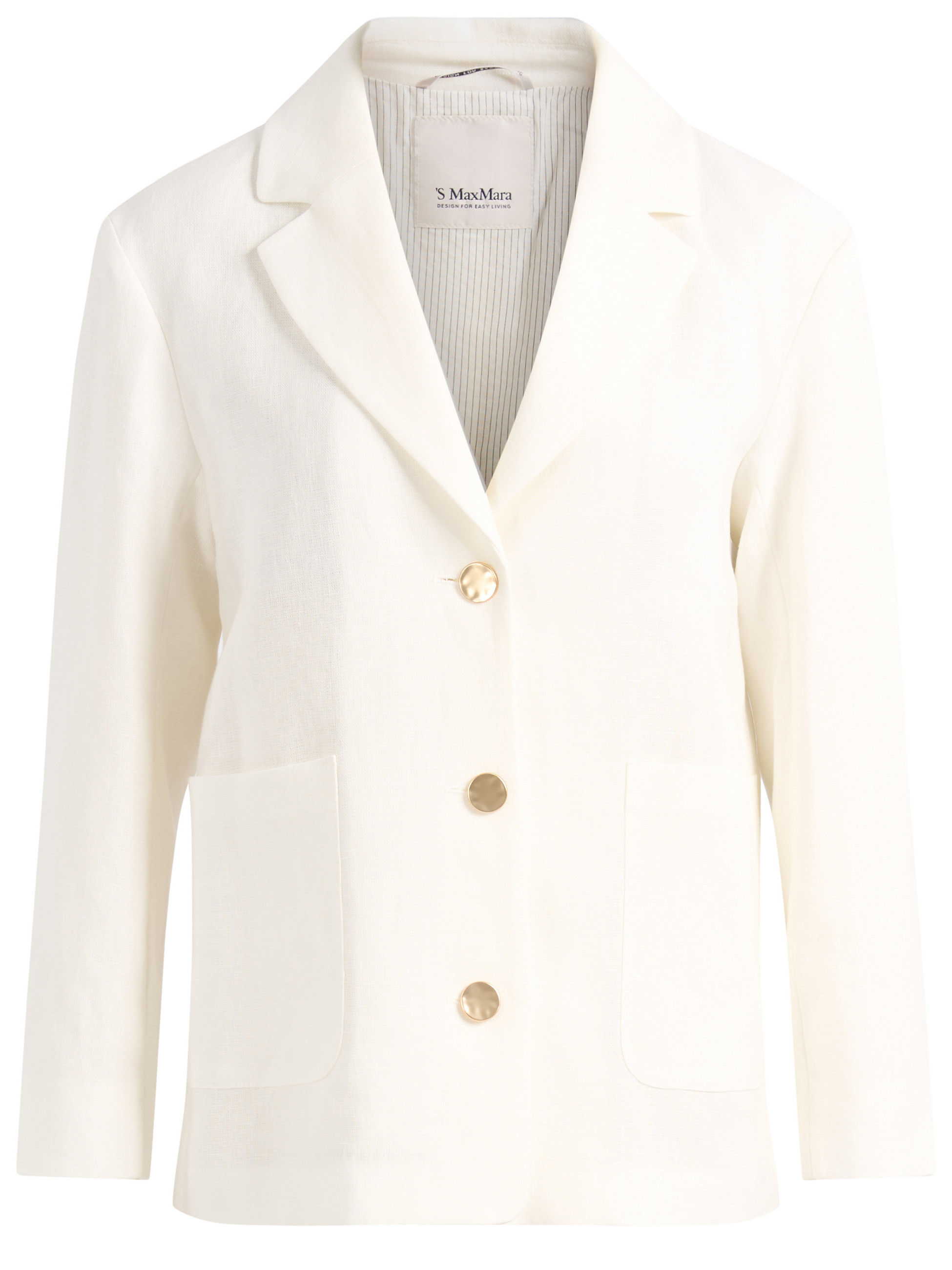 S Max Mara White Linen Jacket | H-Brands