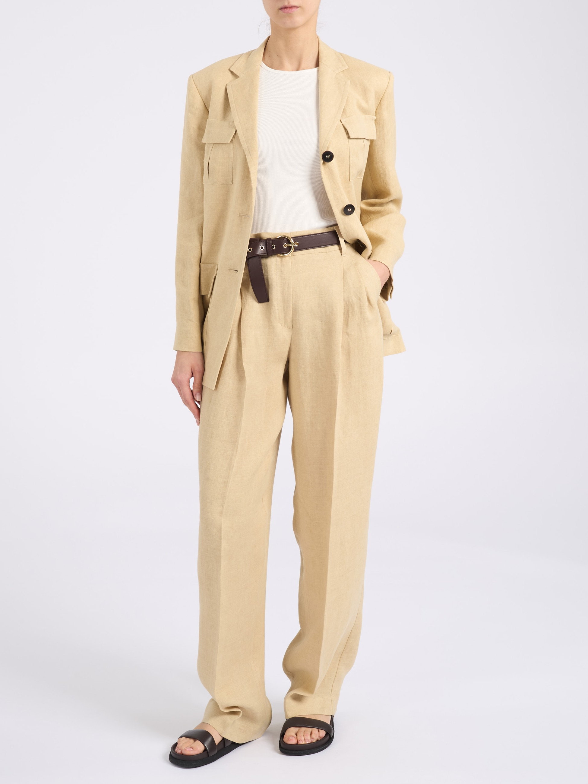 Max Mara Studio jacket in beige linen | H-Brands