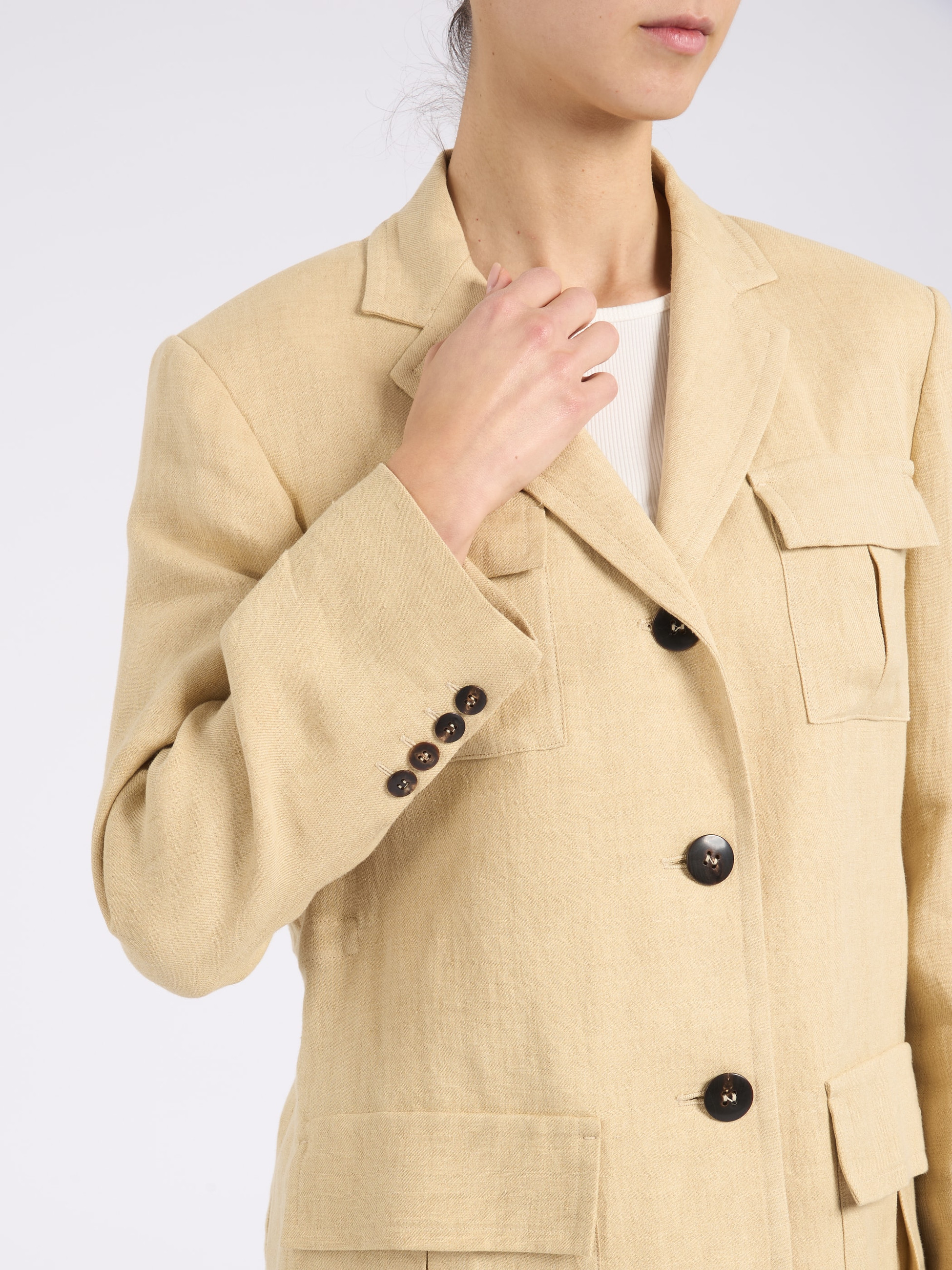 Max Mara Studio jacket in beige linen | H-Brands