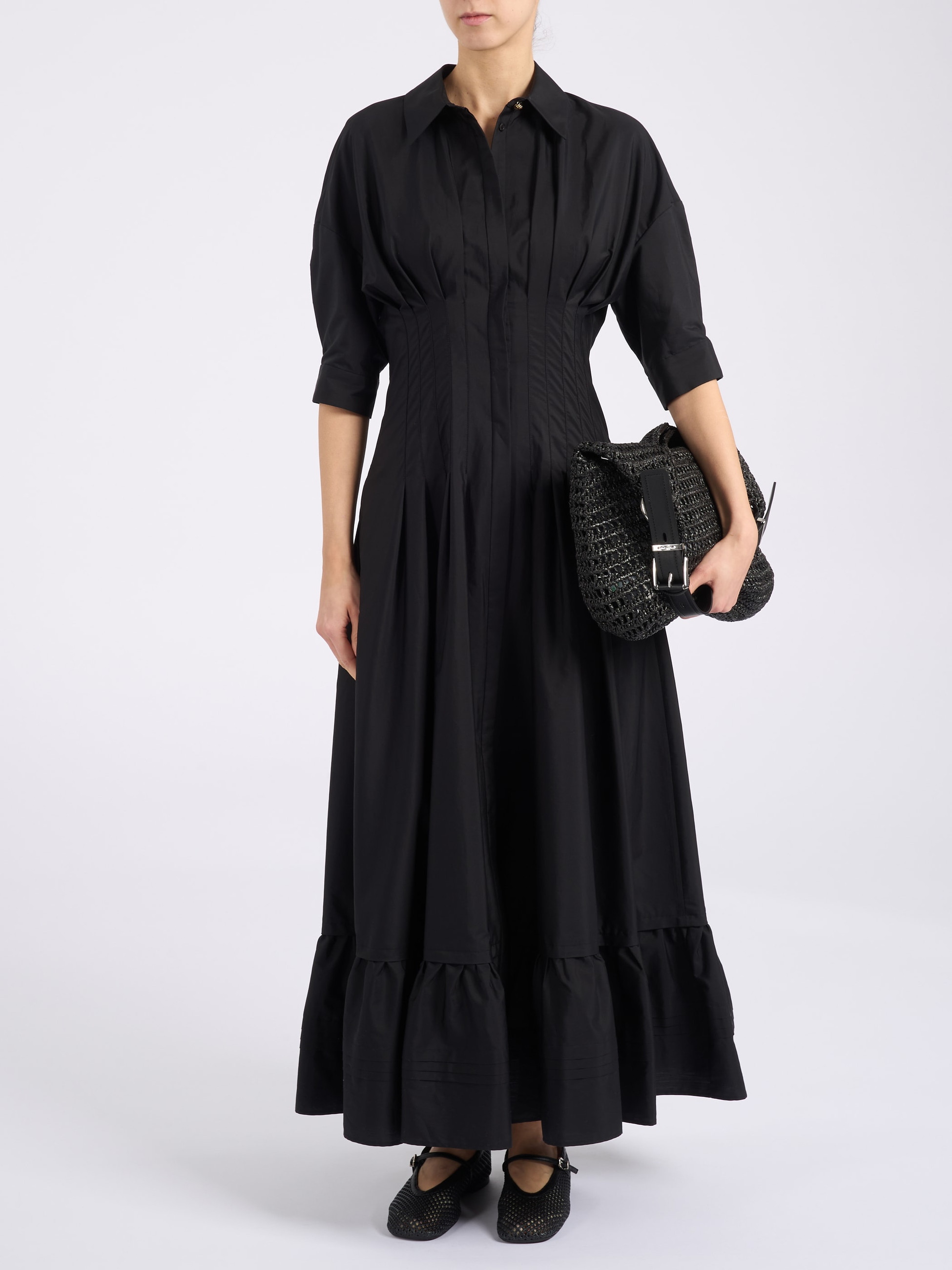 Max Mara Studio dress in black poplin | H-Brands