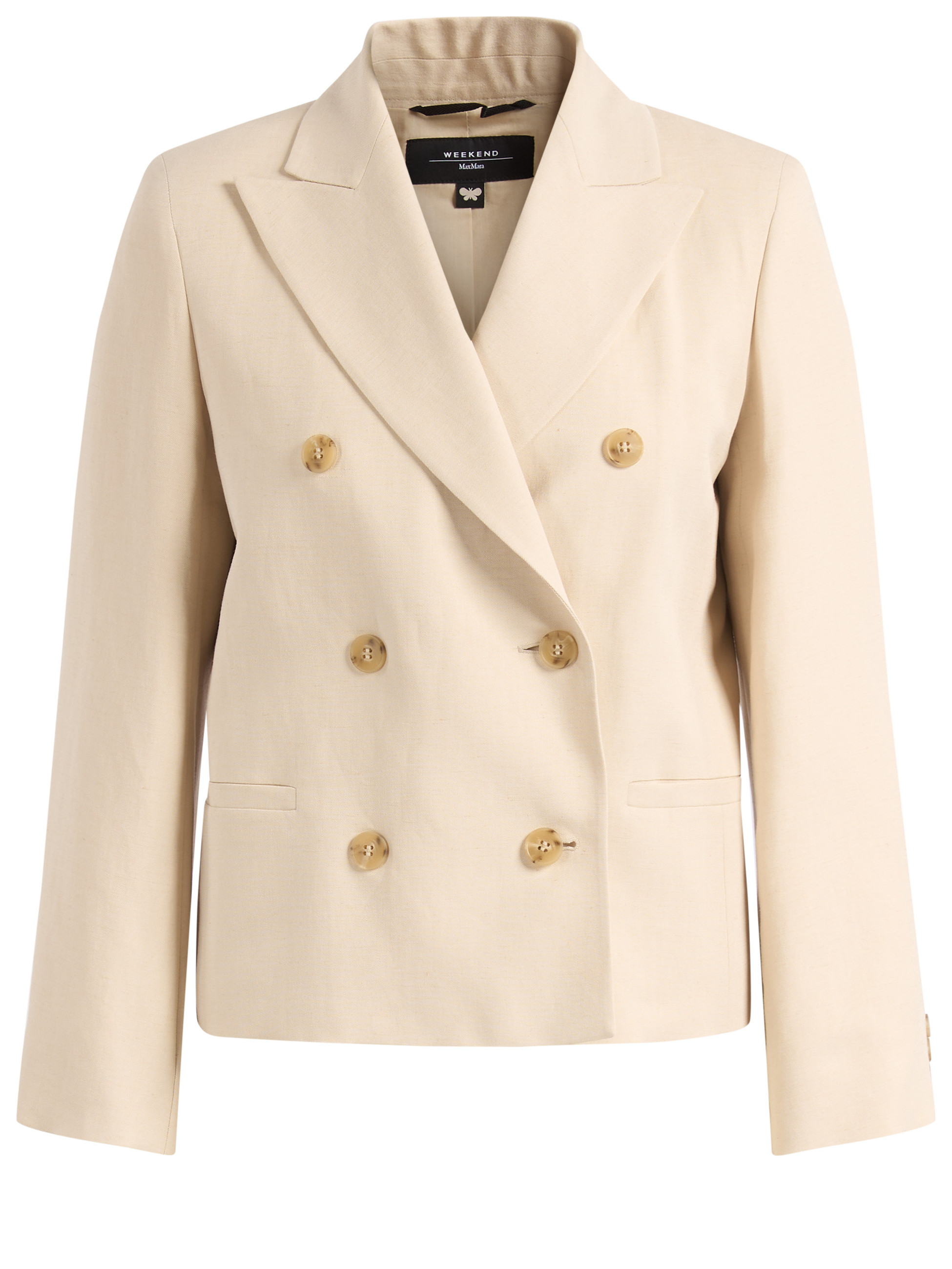 Max Mara Weekend Wkdnembi Beige Linen Blazer | H-Brands