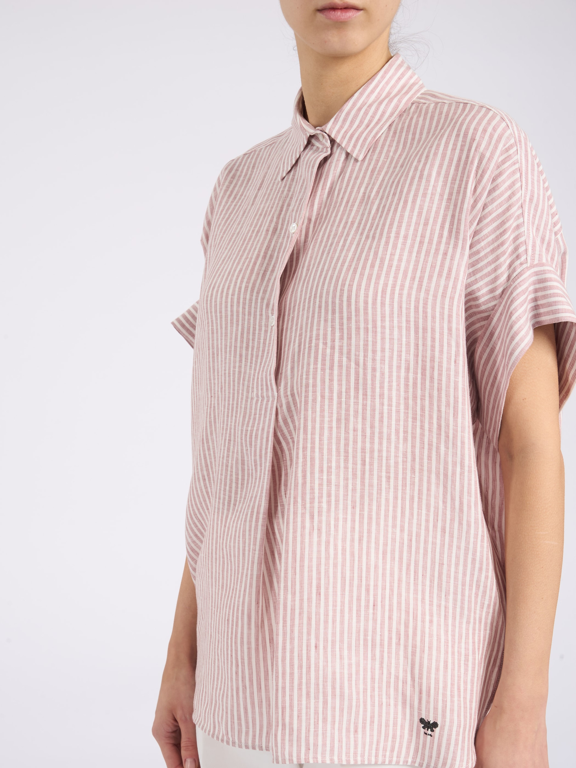 Max Mara Weekend Wkdverve Pink Linen Shirt | H-Brands