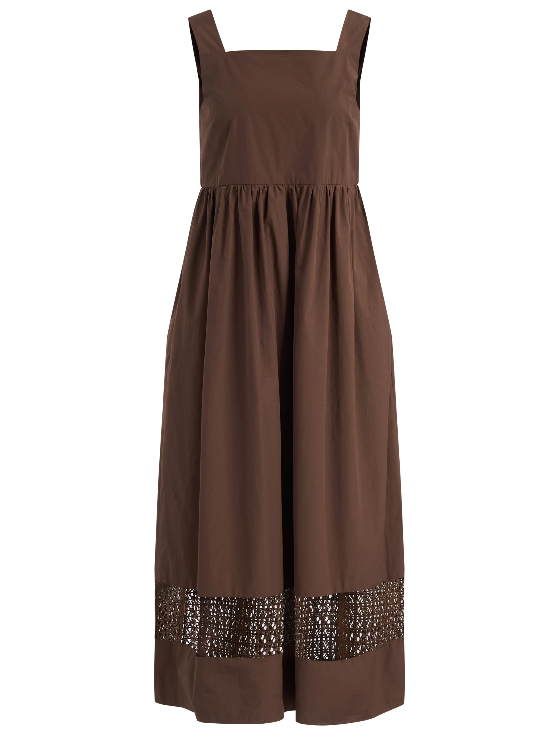 Abito Max Mara Weekend Wkdgola in cotone cioccolato 