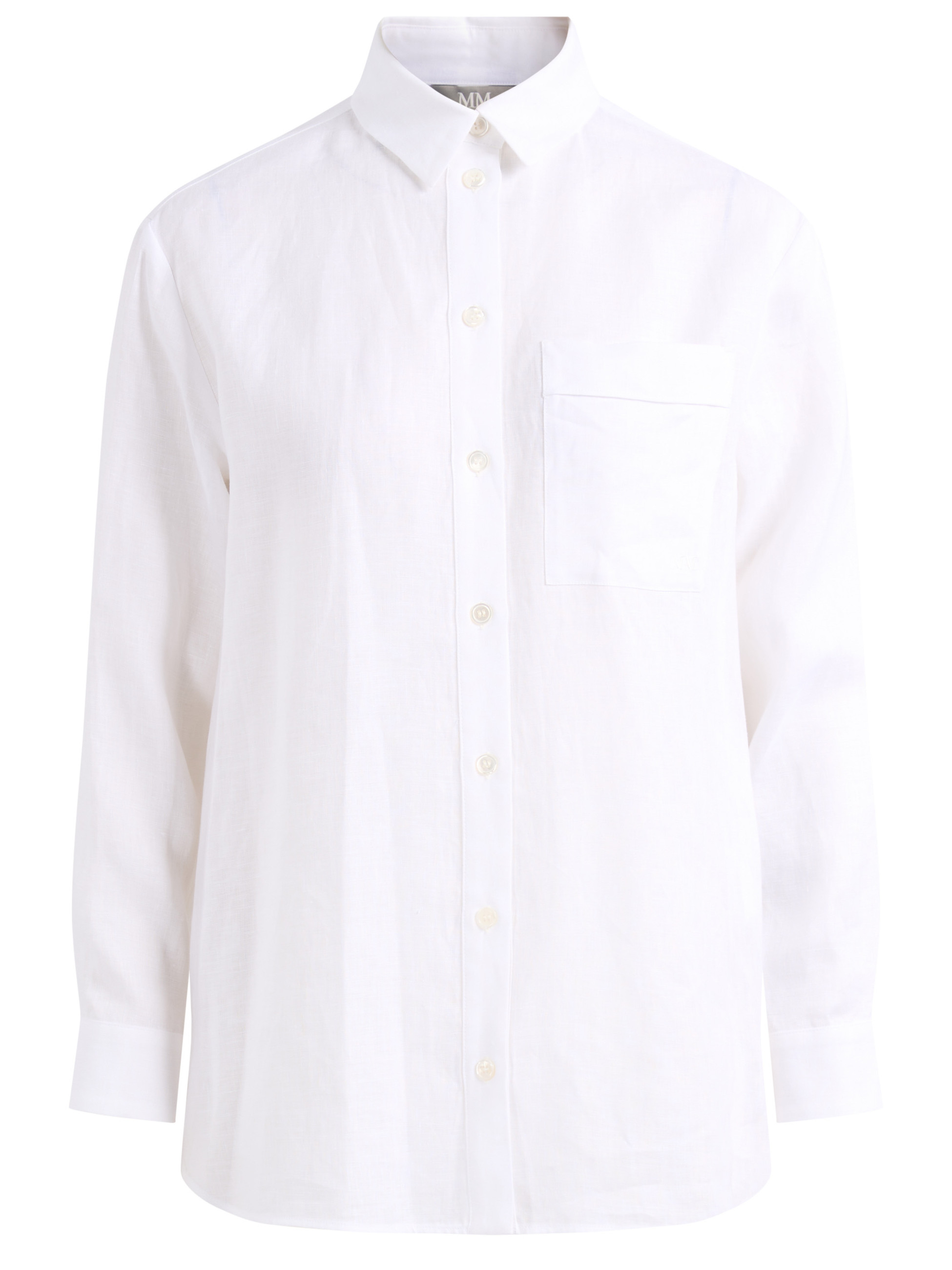 Camicia Max Mara MM Mmlfilo in lino bianca