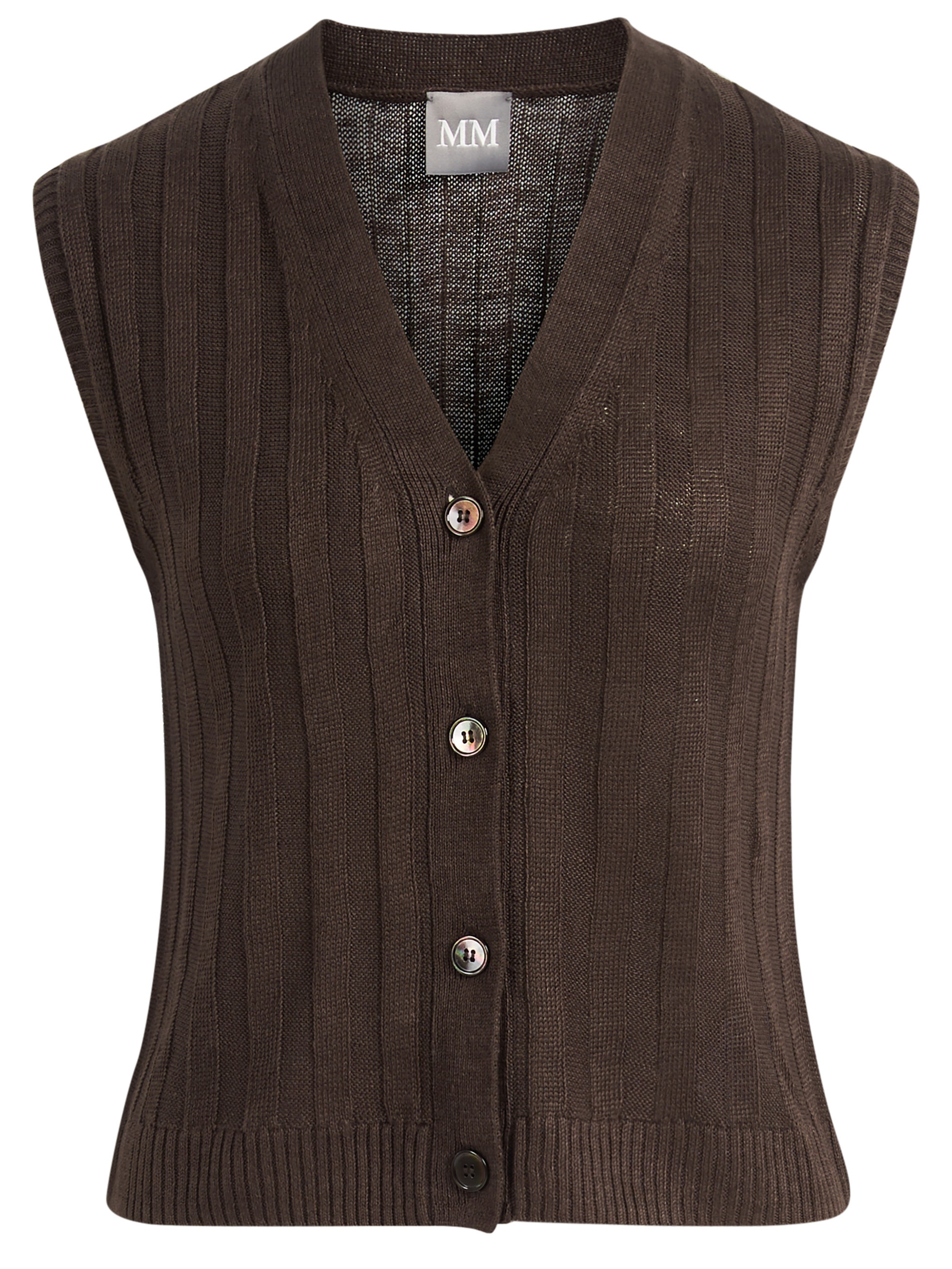 Max Mara MM Brown Linen Vest | H-Brands