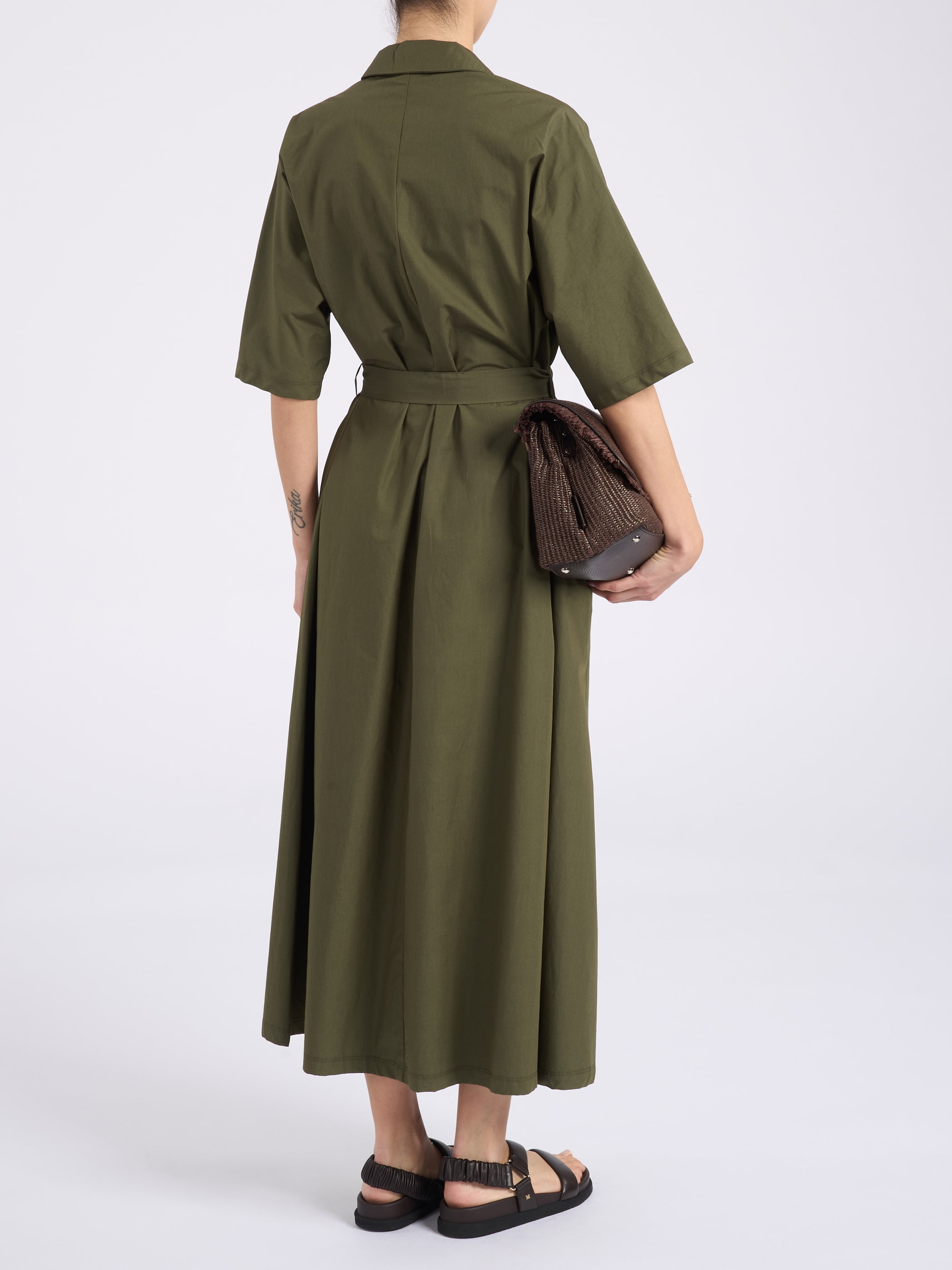 Max Mara MM Dress in Green Cotton | H-Brands Max Mara MM Dress in Green Cotton | H-Brands