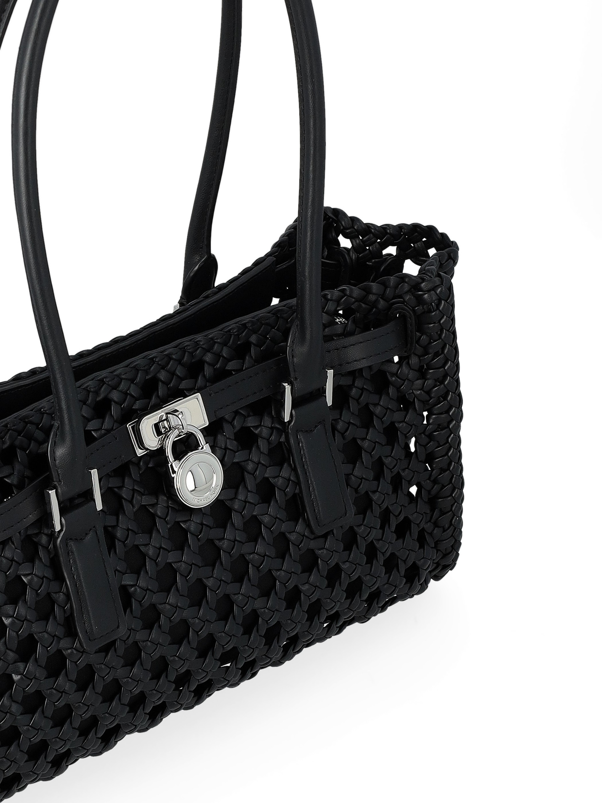 Michael Kors Moderne Small Black Woven Bag | H-Brands