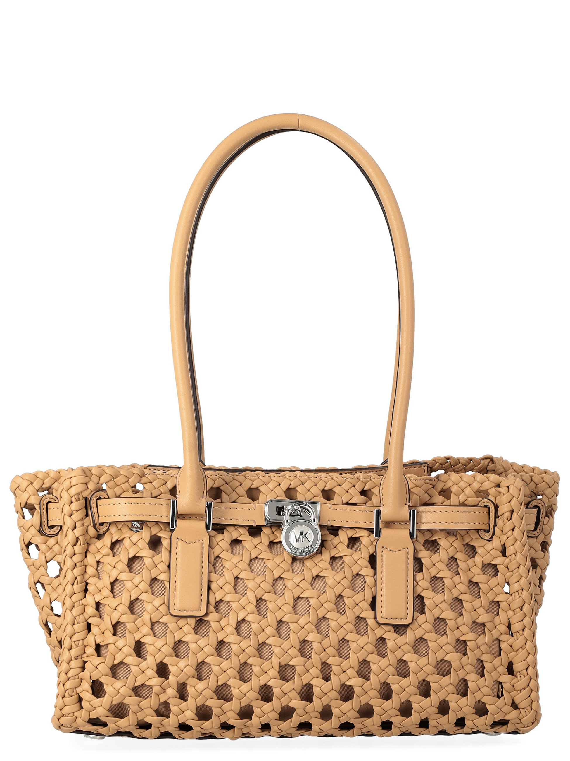 Michael Kors Moderne Small Beige Woven Bag | H-Brands