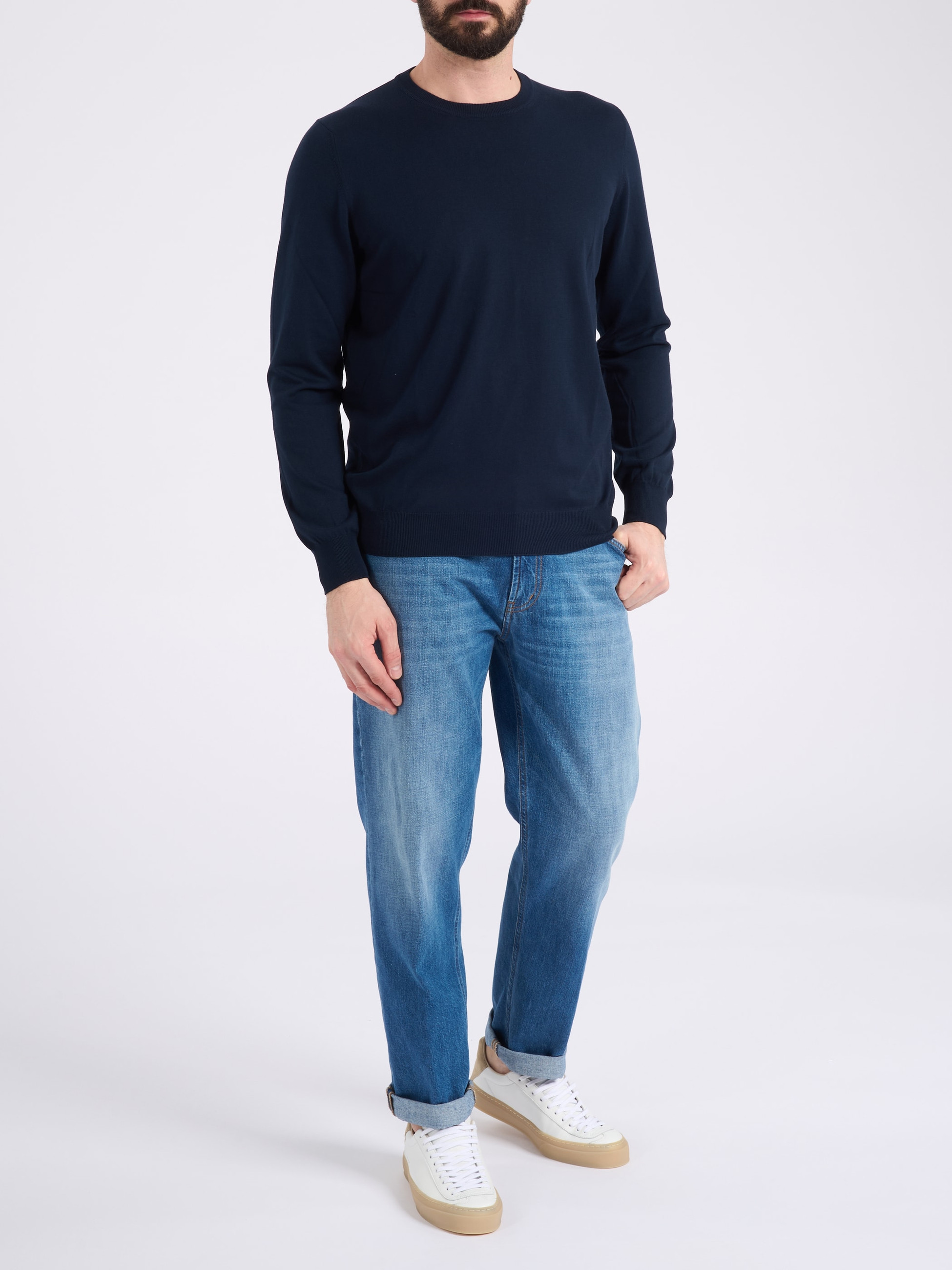 Gran Sasso organic cotton sweater Gran Sasso blue | H-Brands
