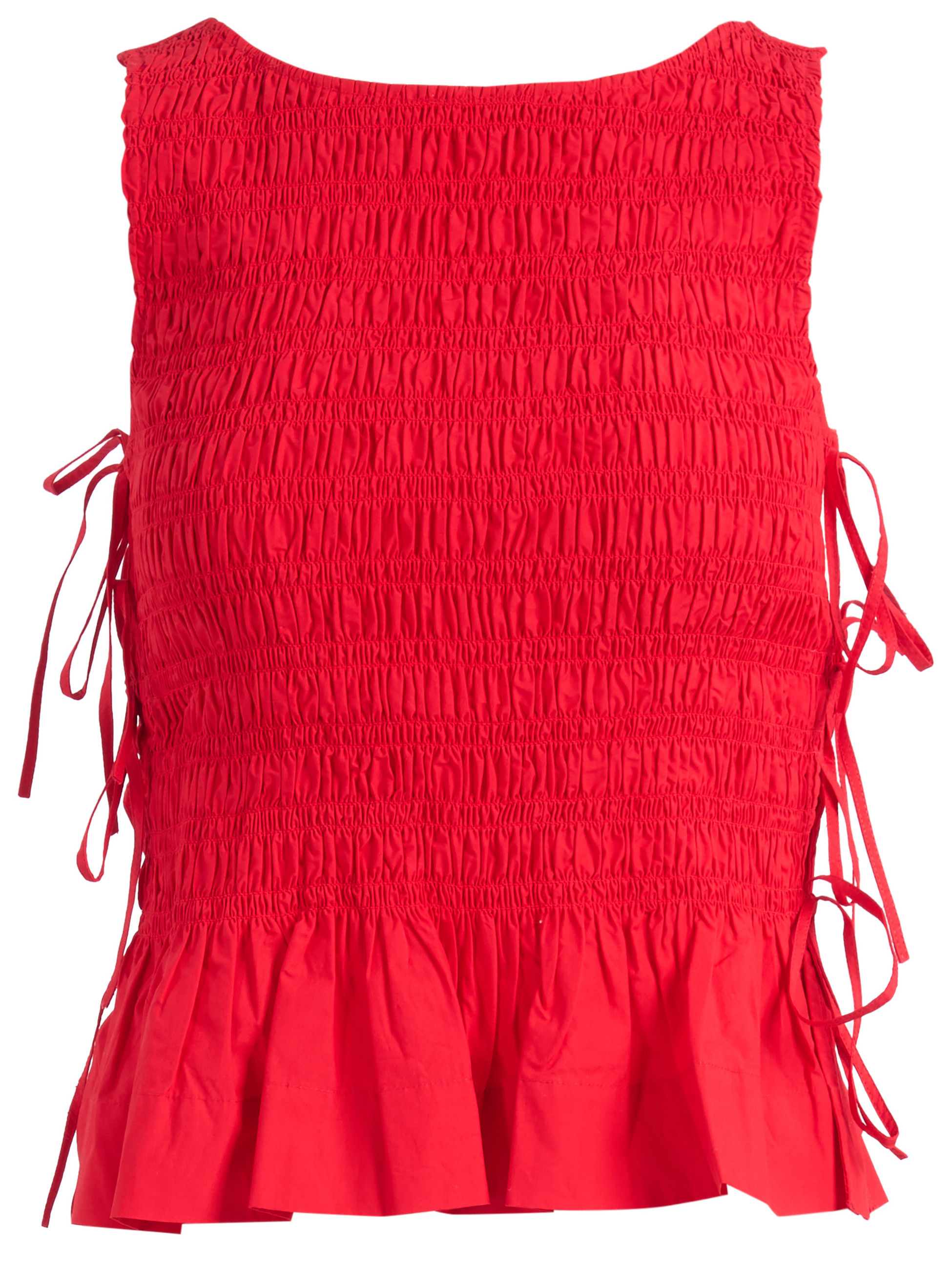 Top Ganni in cotone rosso 