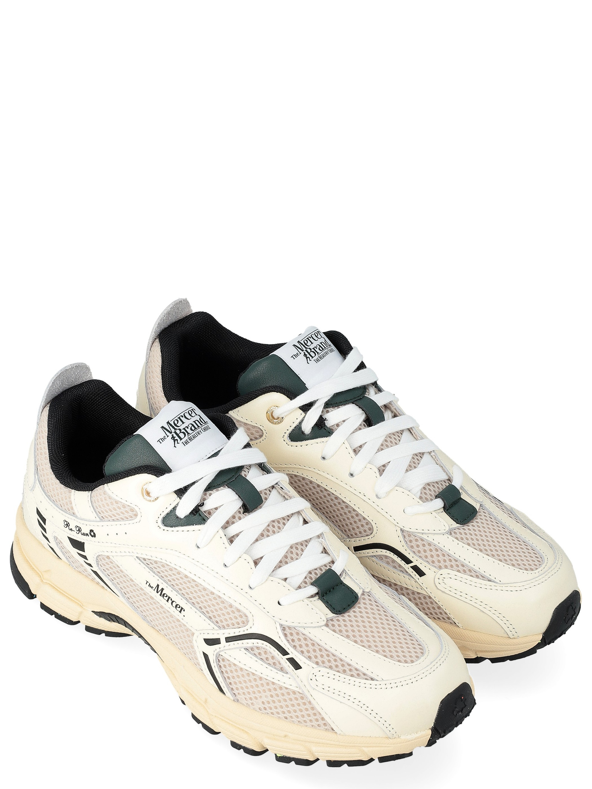 The Mercer The Re-Run Classic Sneakers in Ivory Nappa Leather | H