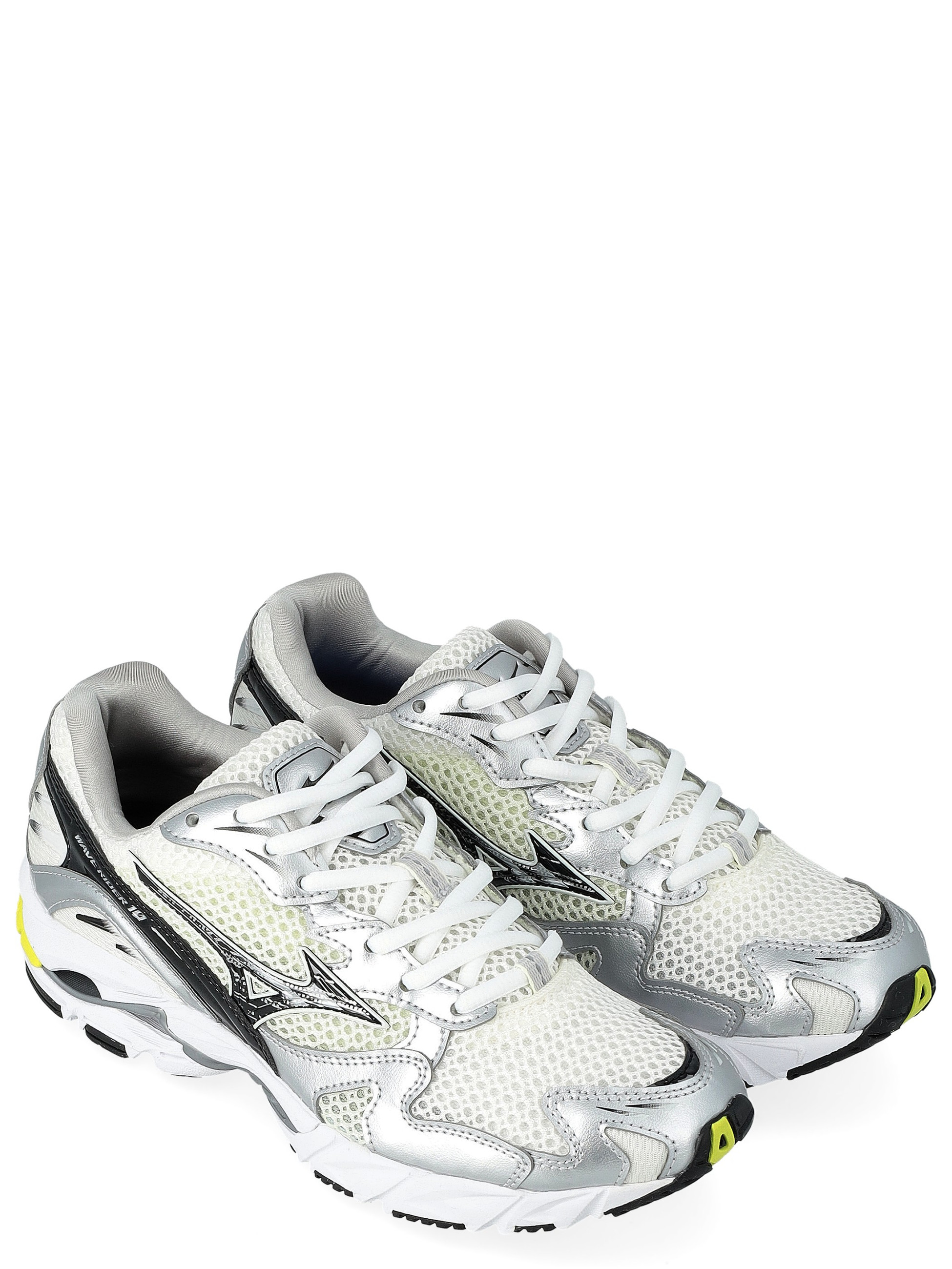 美品✨MIZUNO 25.5 WAVE RIDER 10 GRAY WHITE Mizuno Rider 10 Sneakers in White Technical Fabric | H-Brands