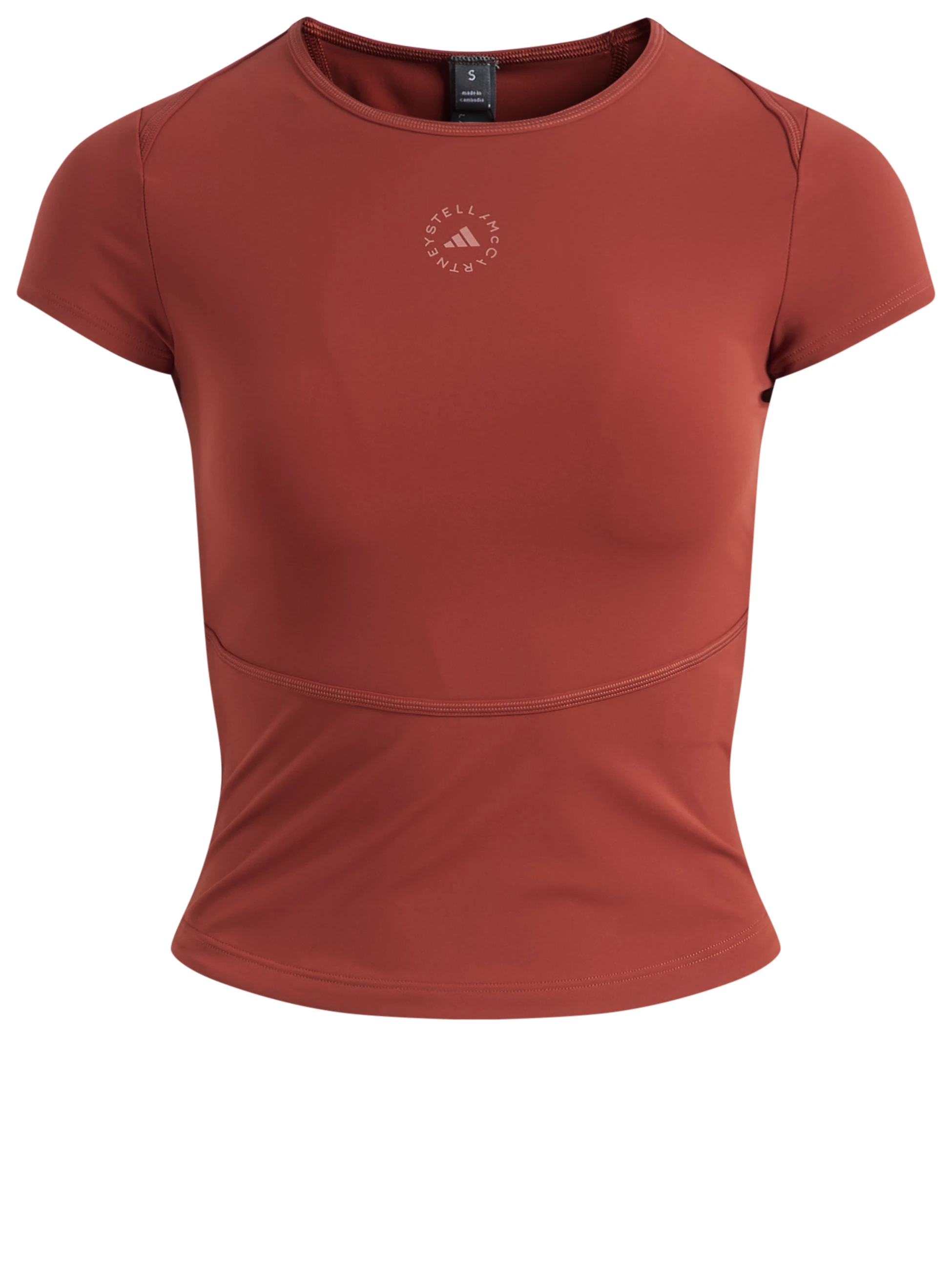 T-Shirt Adidas by Stella McCartney in tessuto tecnico rossa