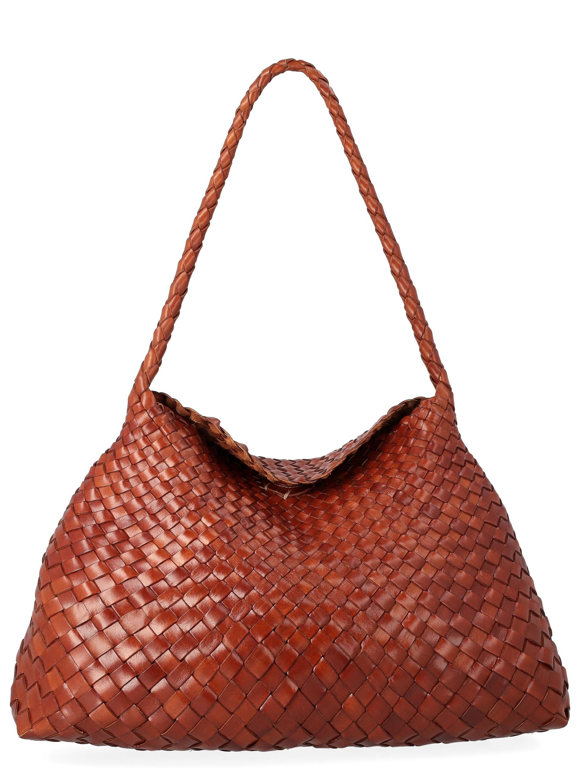 Borsa Dragon Diffusion Santa Maria Mini in pelle color marrone 