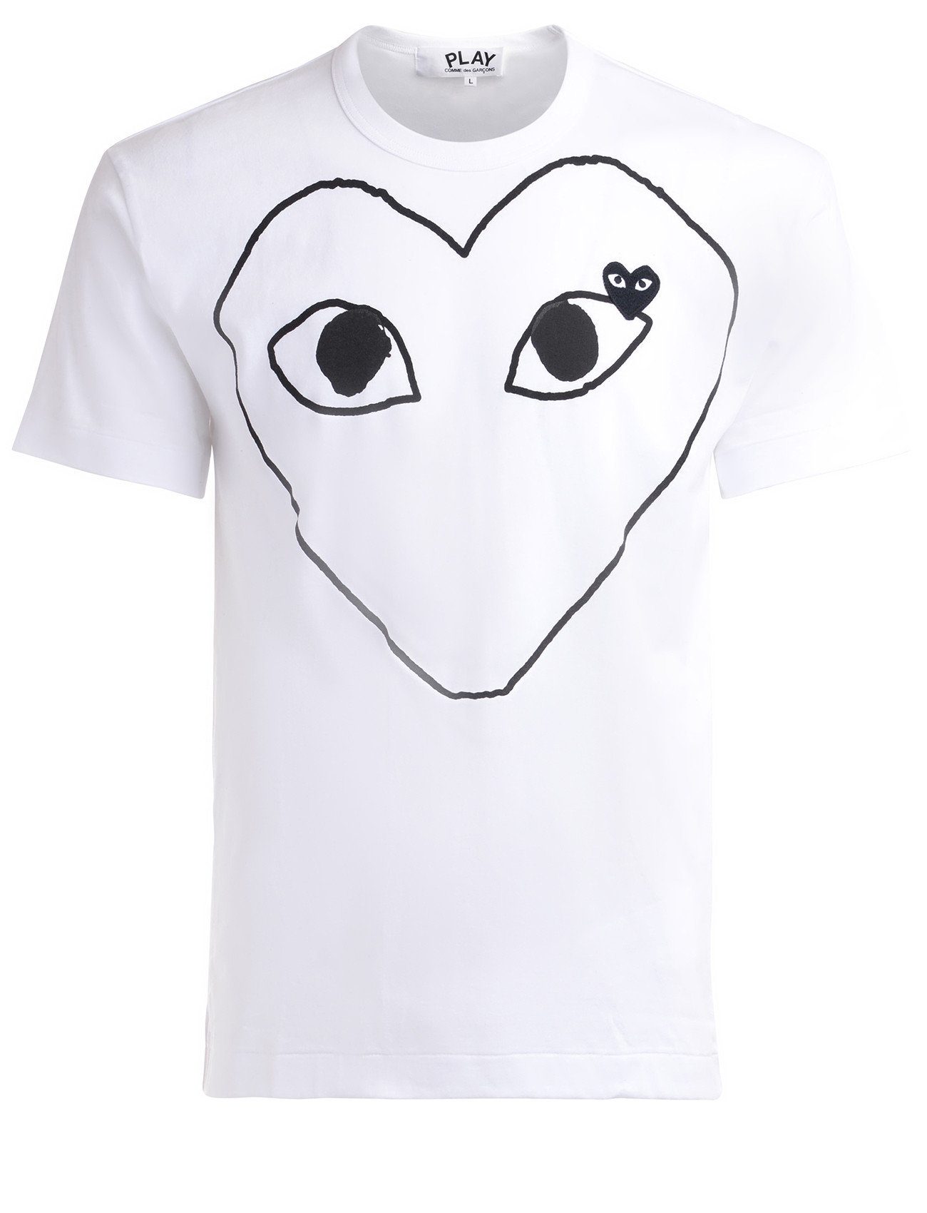 Comme Des Garçons PLAY white Comme Des Garçons PLAY T-shirt with a