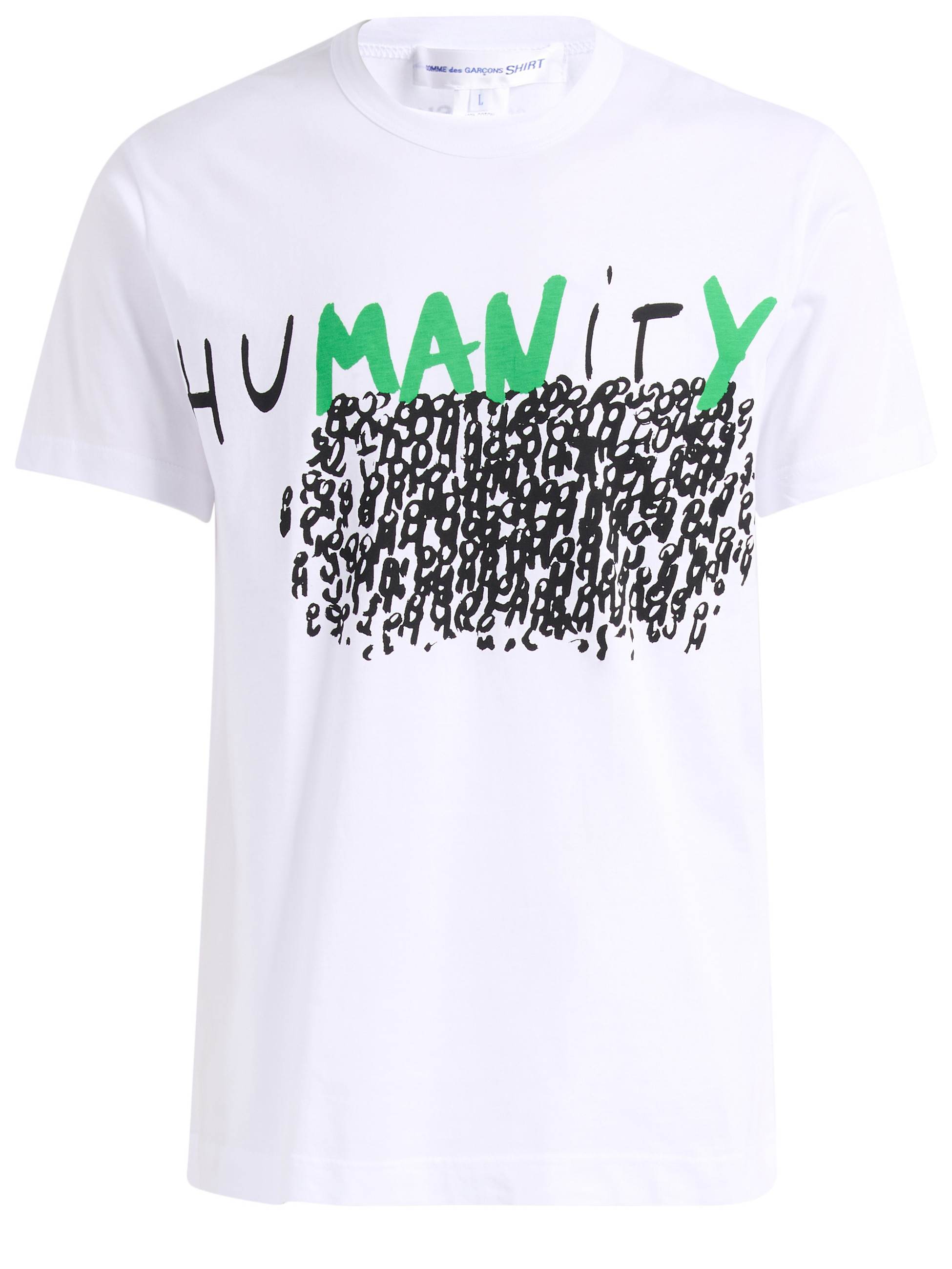 T-shirt Comme des Garçons Shirt Humanity in cotone bianca 